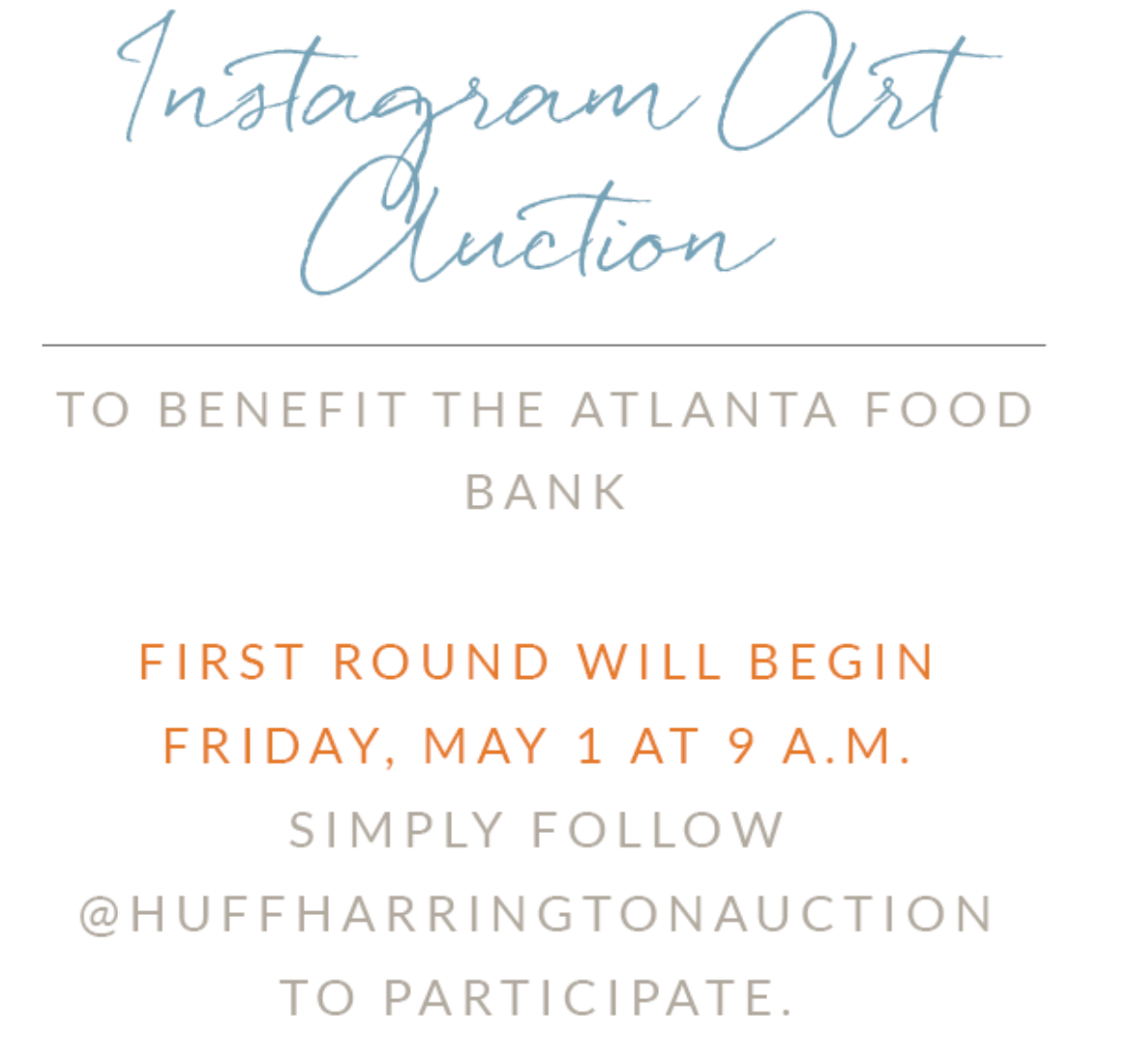 Ready, set, bid! An Instagram art auction to support the Atlanta Community Food Bank