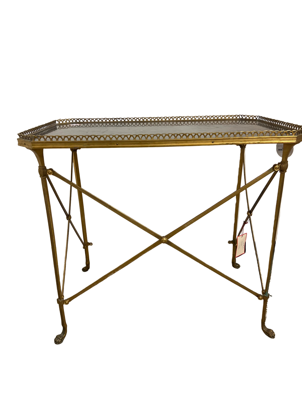 Brass Black Marble Directoire Table