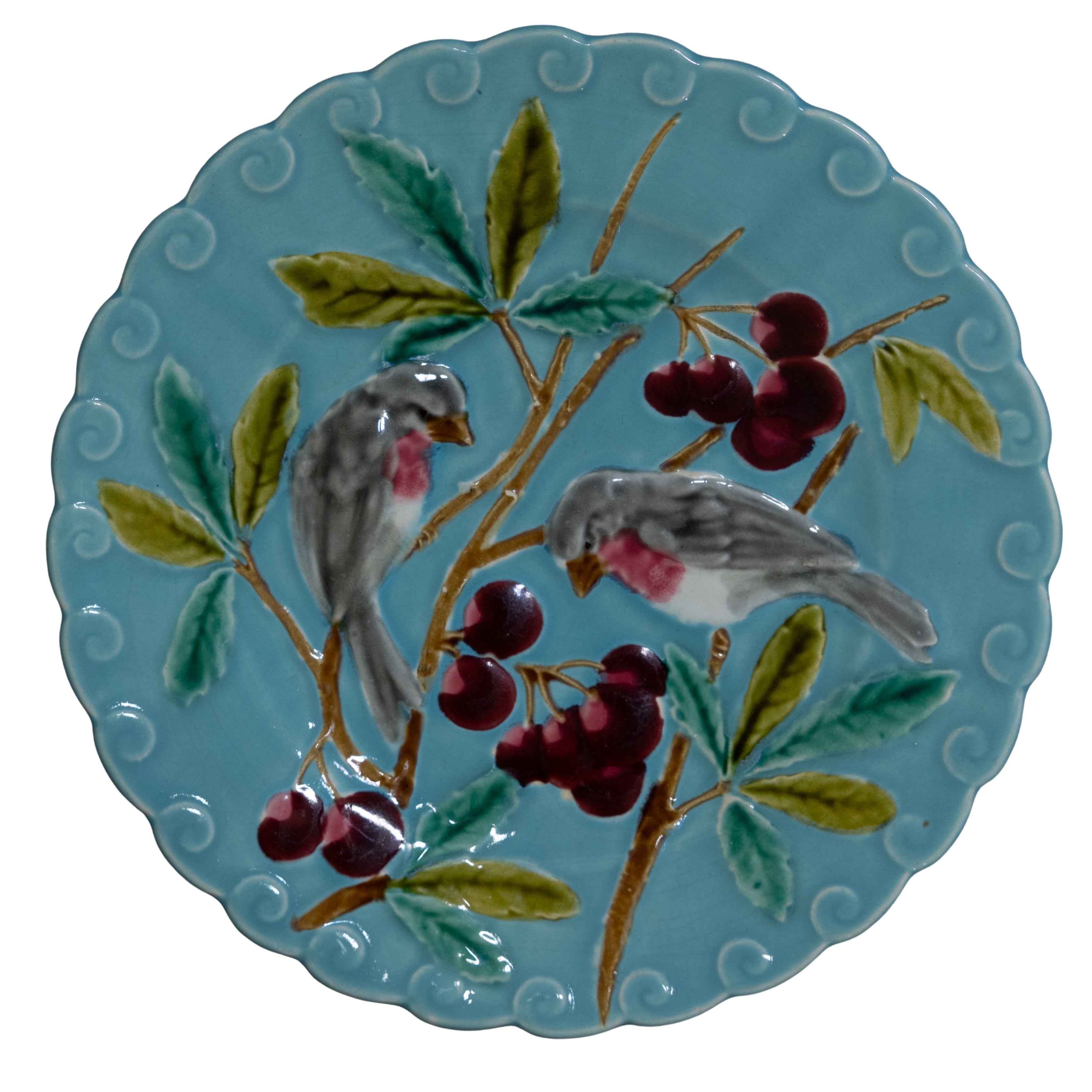 Bird Barbotine Plate