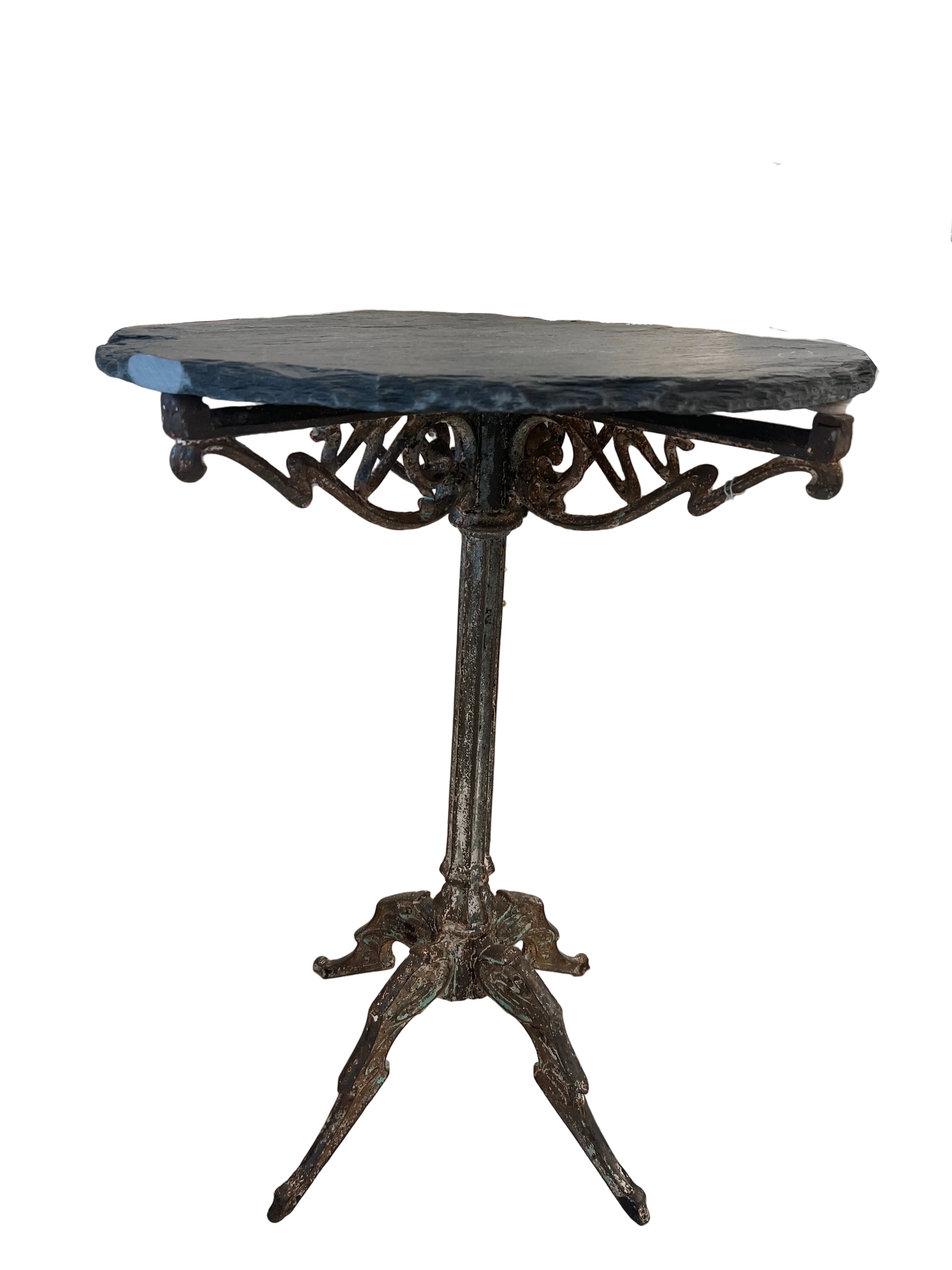 Iron & Slate Gueridon Bistro Table