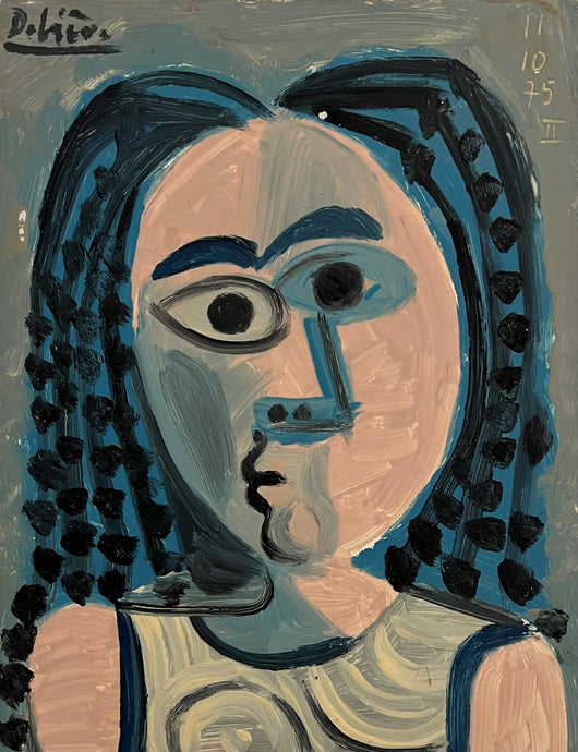 Heritage - The Girl with Blue Braids by Raymond Debieve (10.5 x 8)