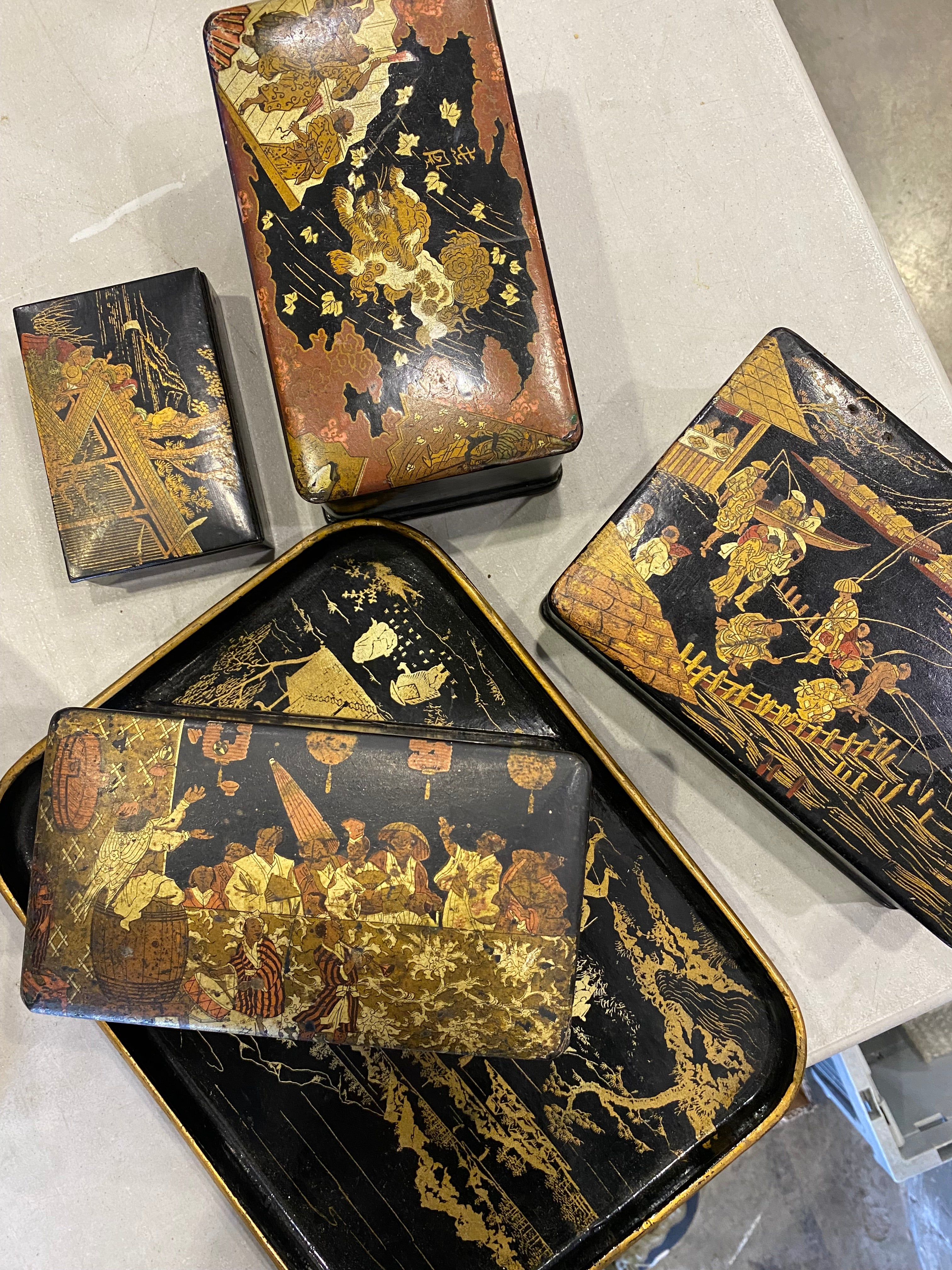 Chinese Lacquered Accessories