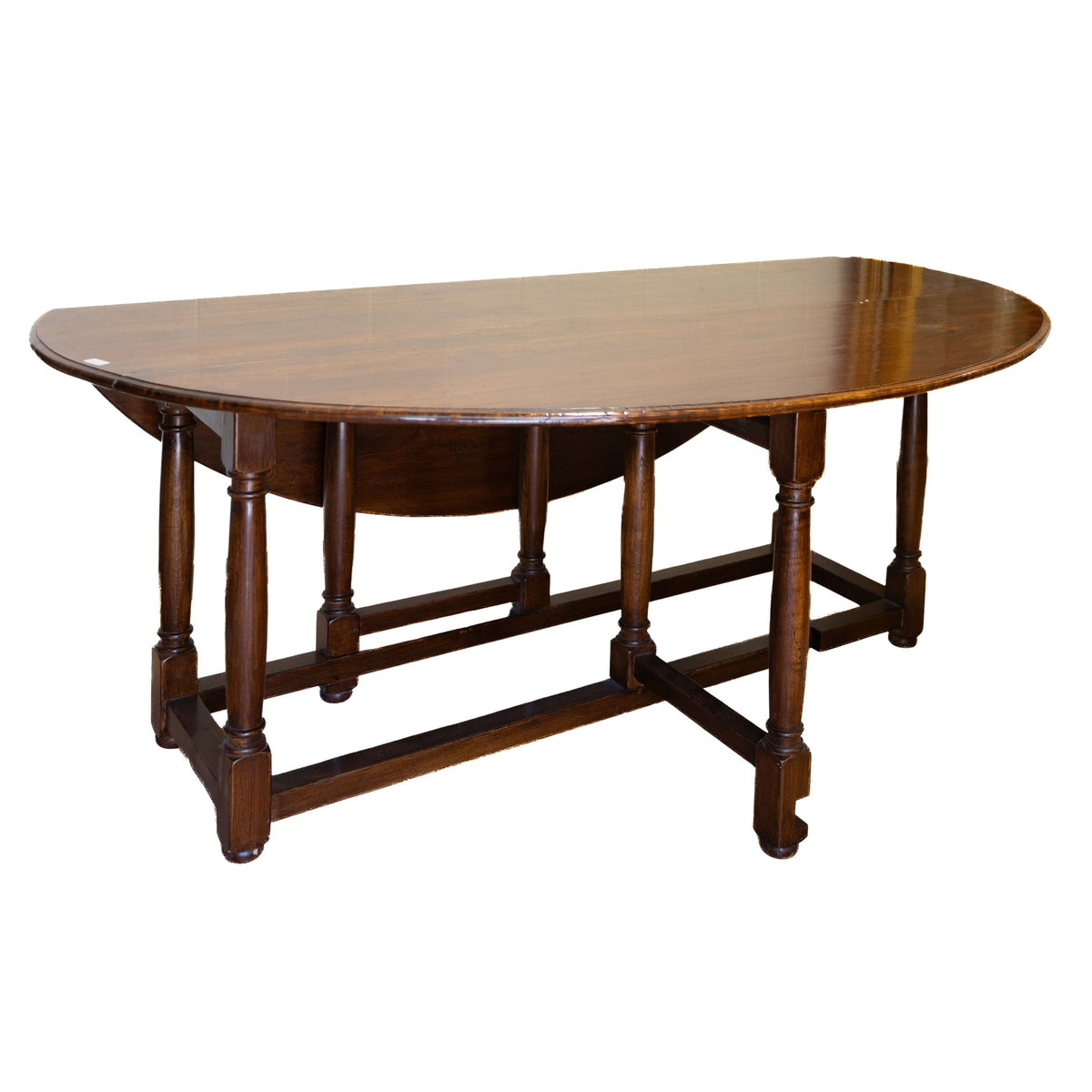 19th C French Walnut Oval Gateleg Table