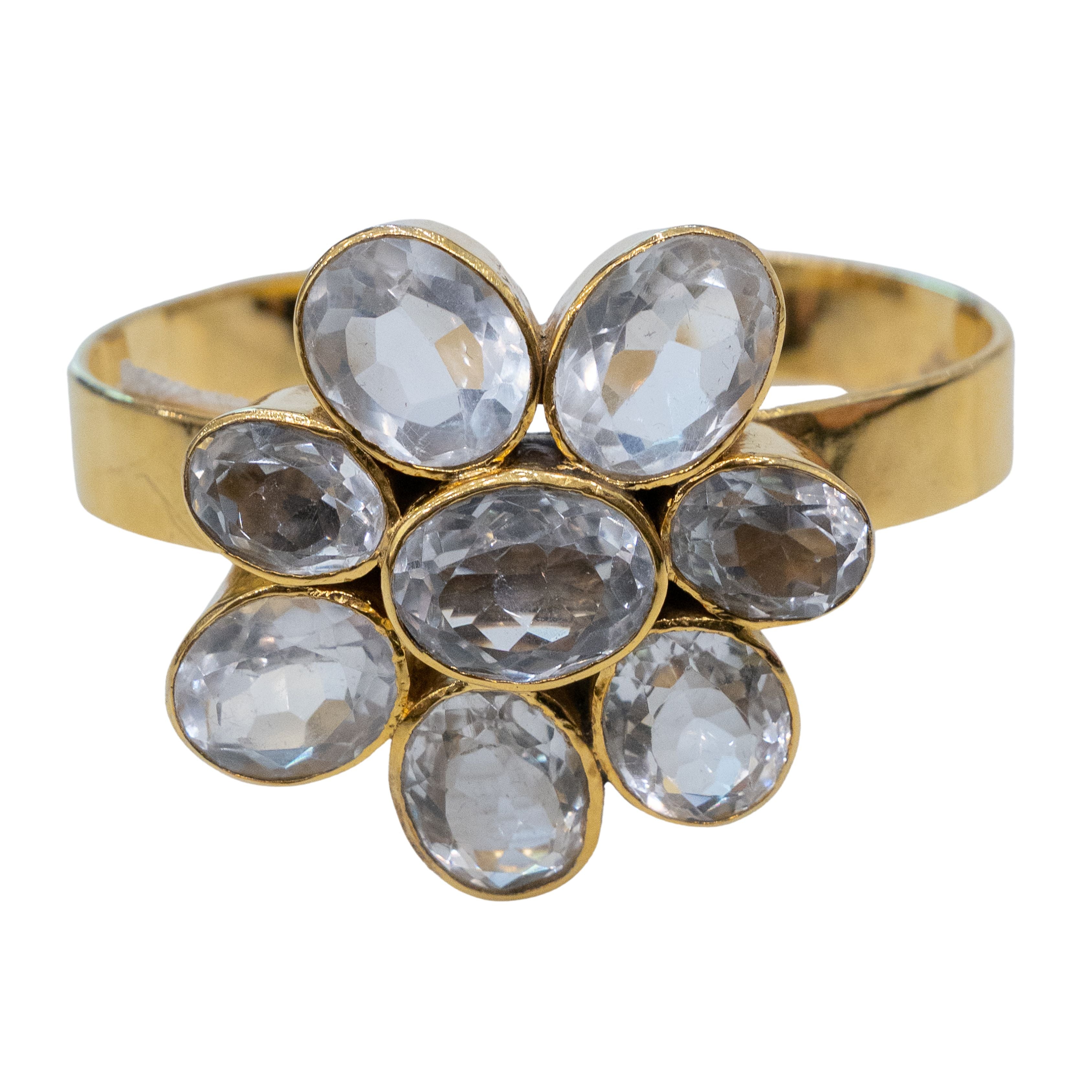 Vintage French Crystal Flower Bracelet