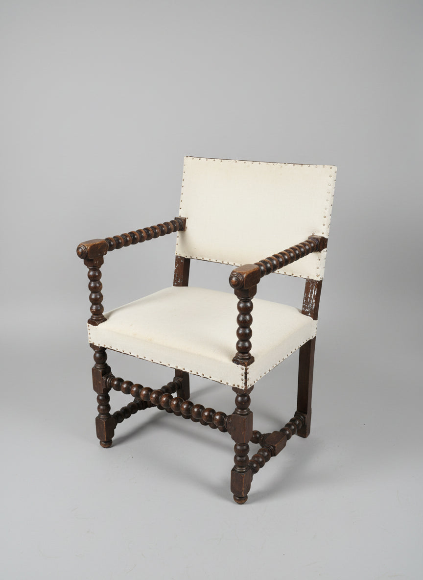 Louis XIV Armchairs with Turned Arms & Legs