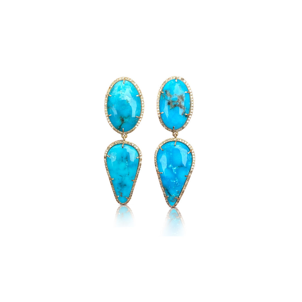 14K Kingman Double Drop Earrings