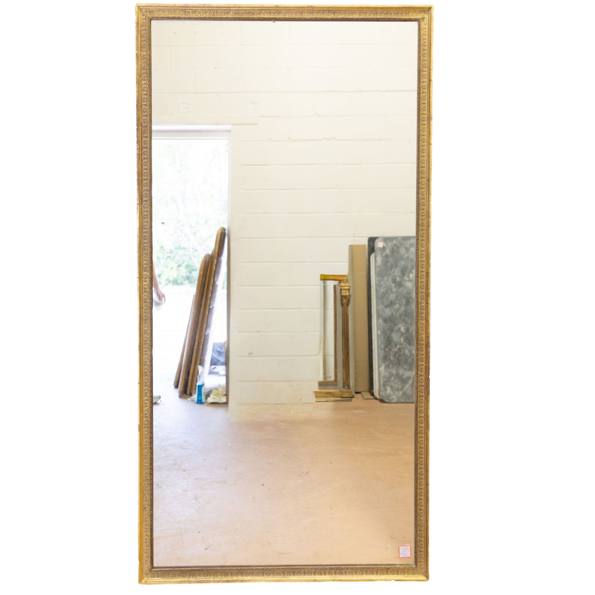 Fluted & Gilded Rectangular Louis XVI-Style Mirror (69x36)