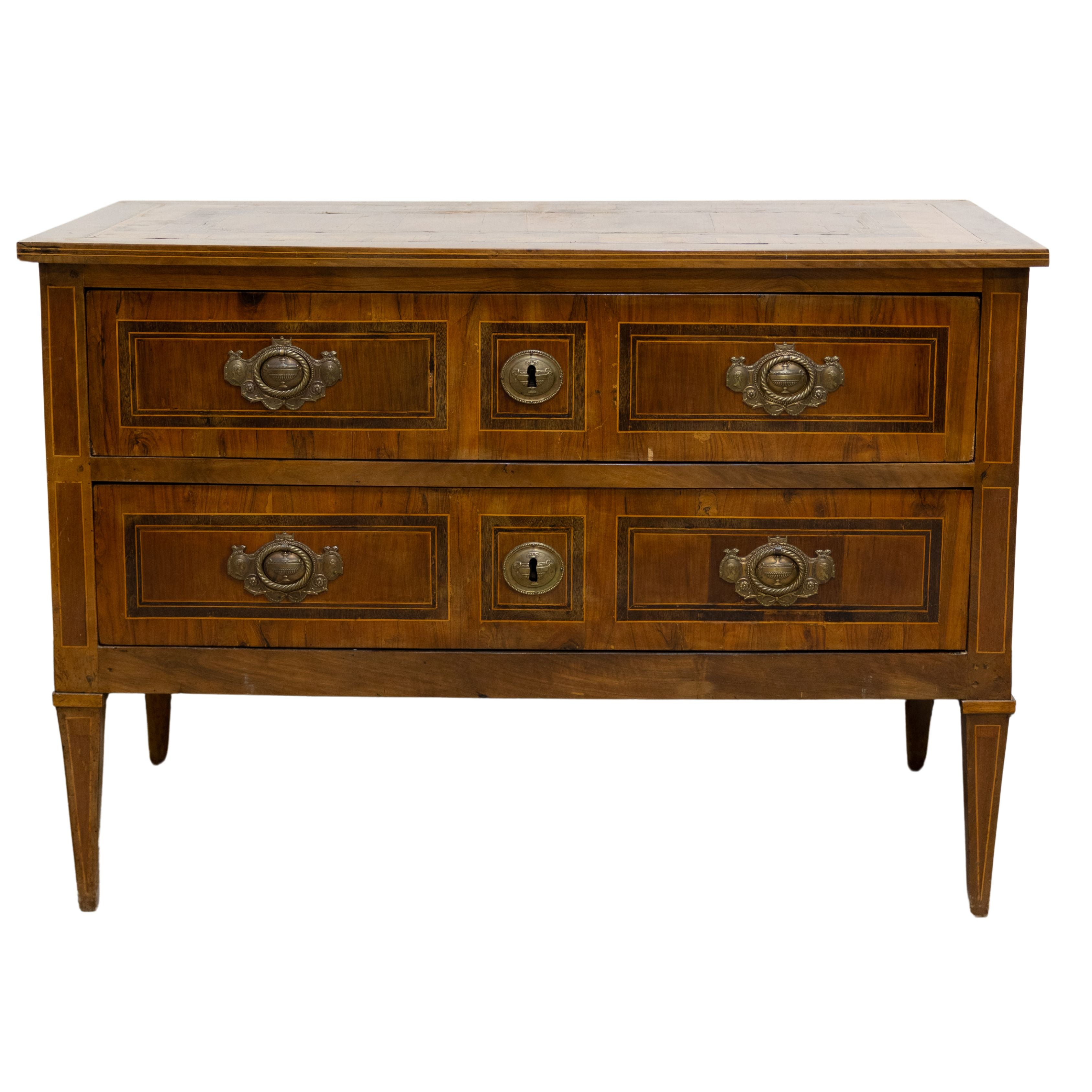 Commode Louis XVI Walnut Marquetry (47LX24Dx33H)
