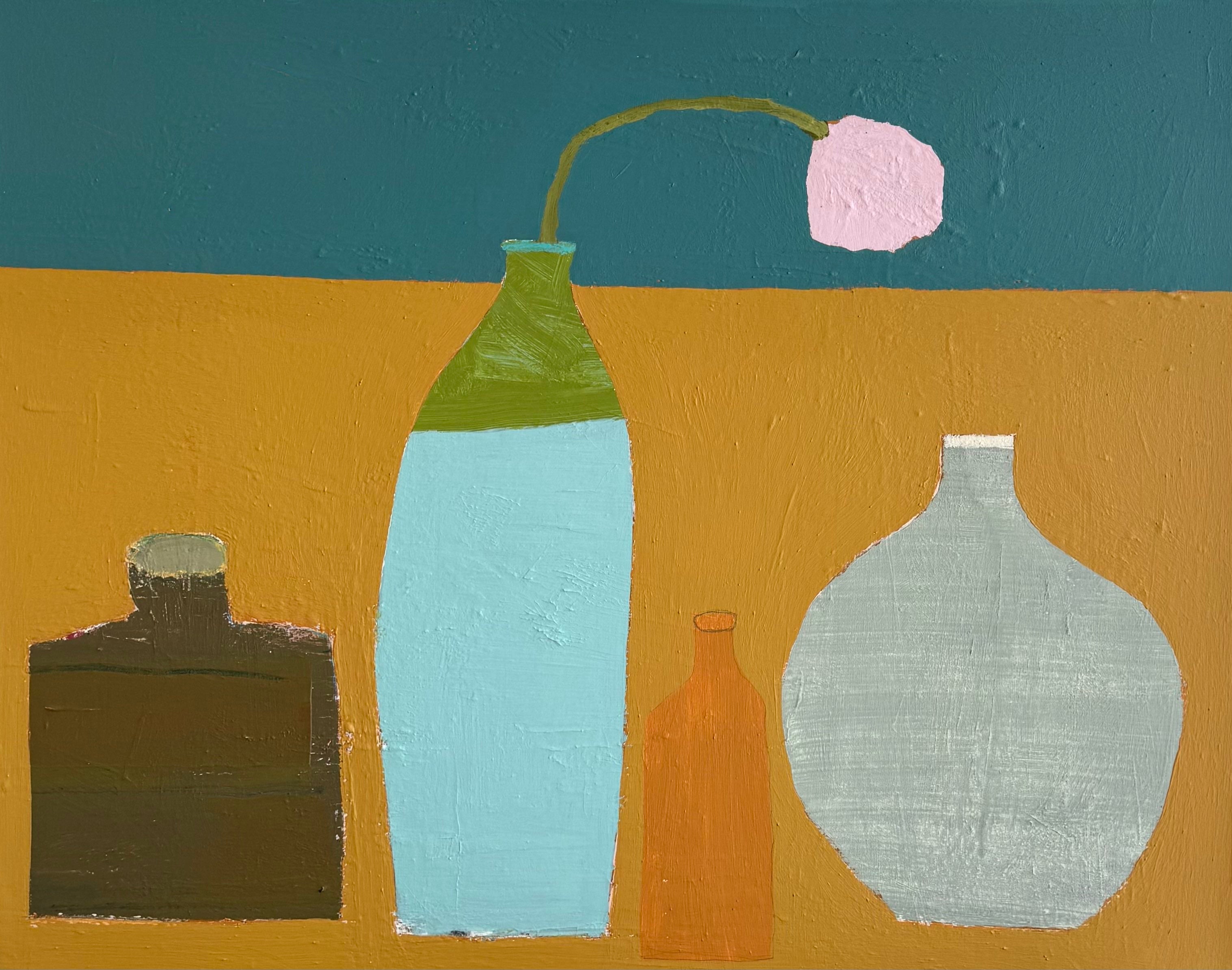 Ellen Rolli - Four Vessels & a Pink Stem (24 x 30)