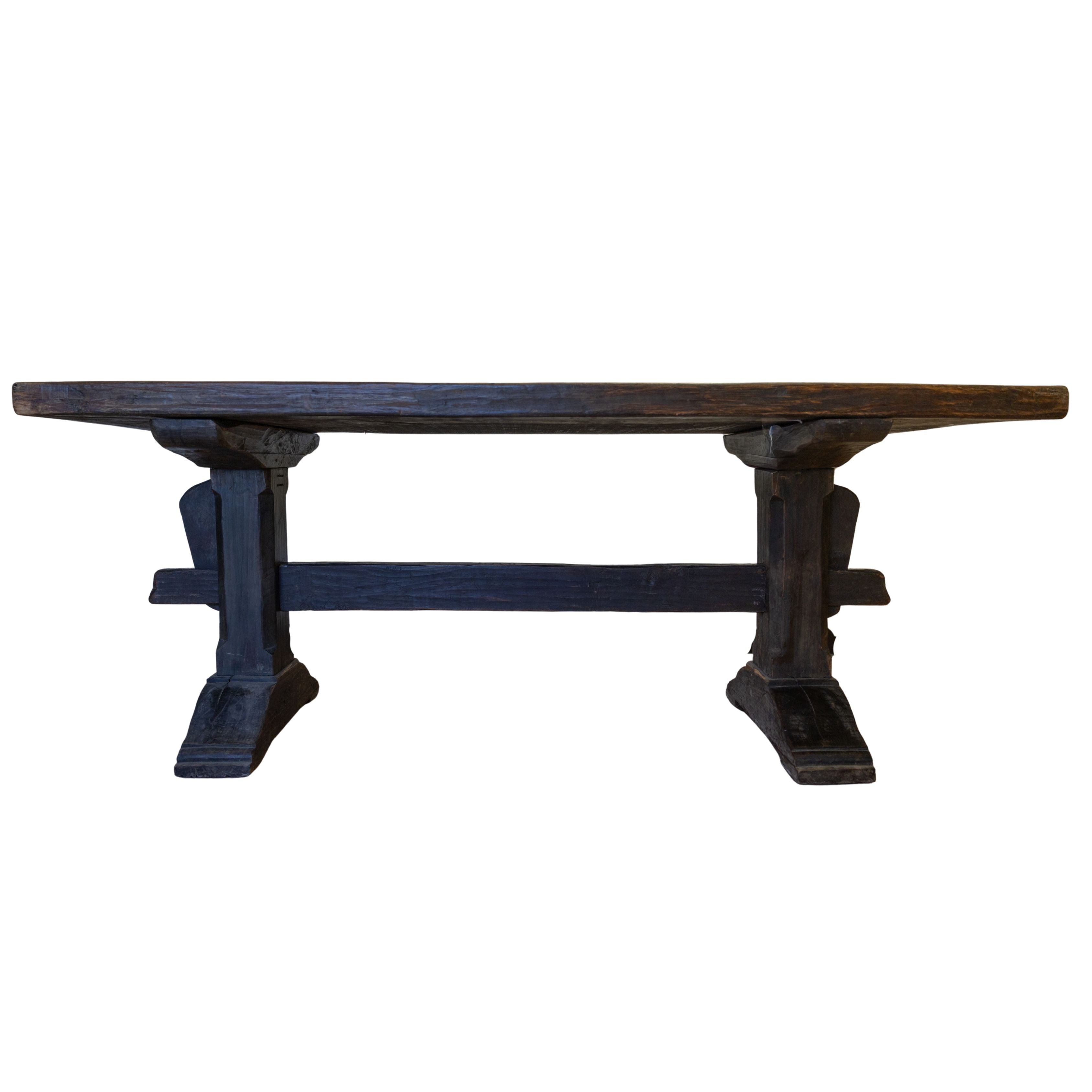 Walnut Italian Trestle Dining Table