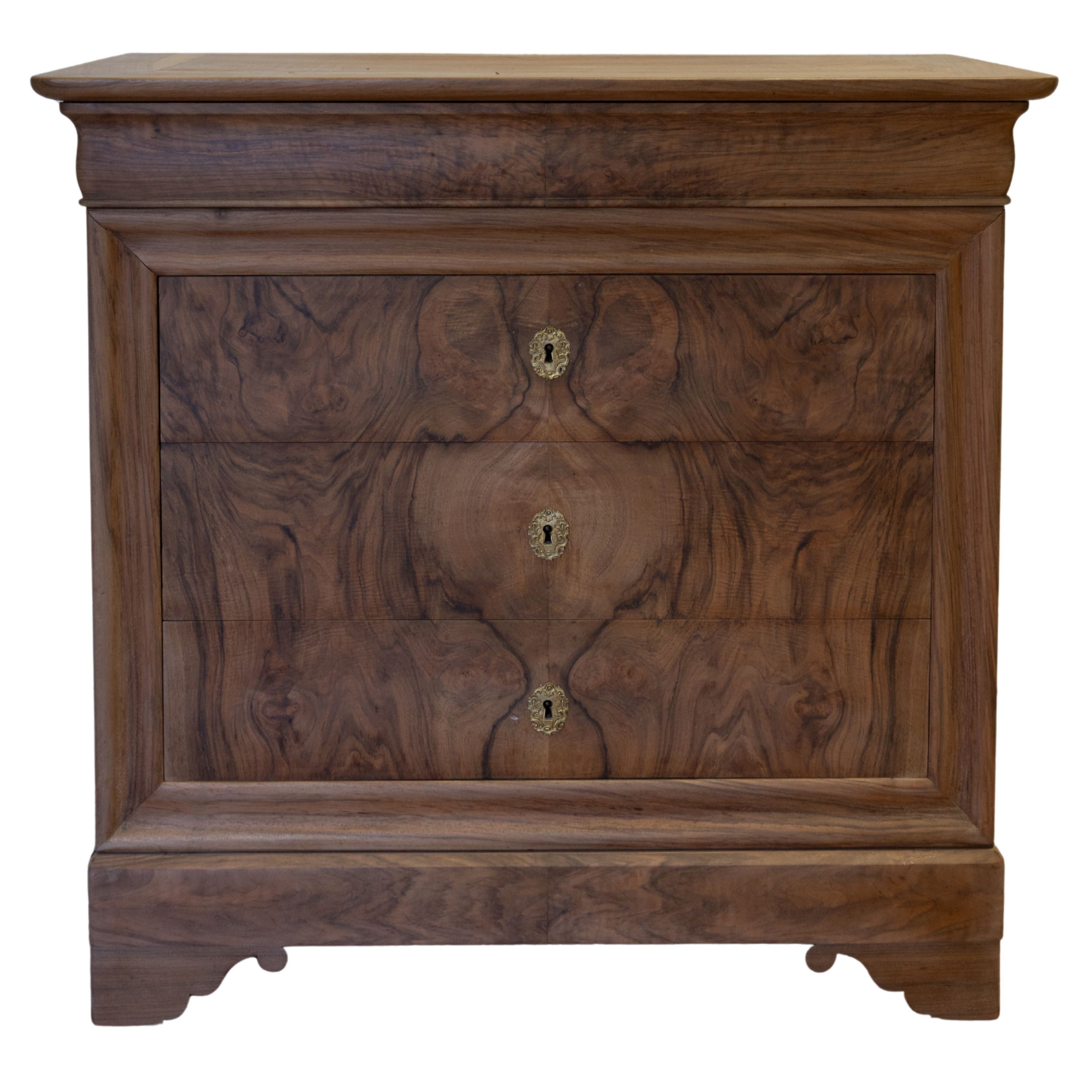 Bleached Walnut LP Commode with Wooden Top