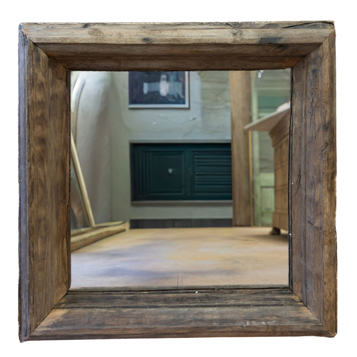 Small Antique Wood Mirror
