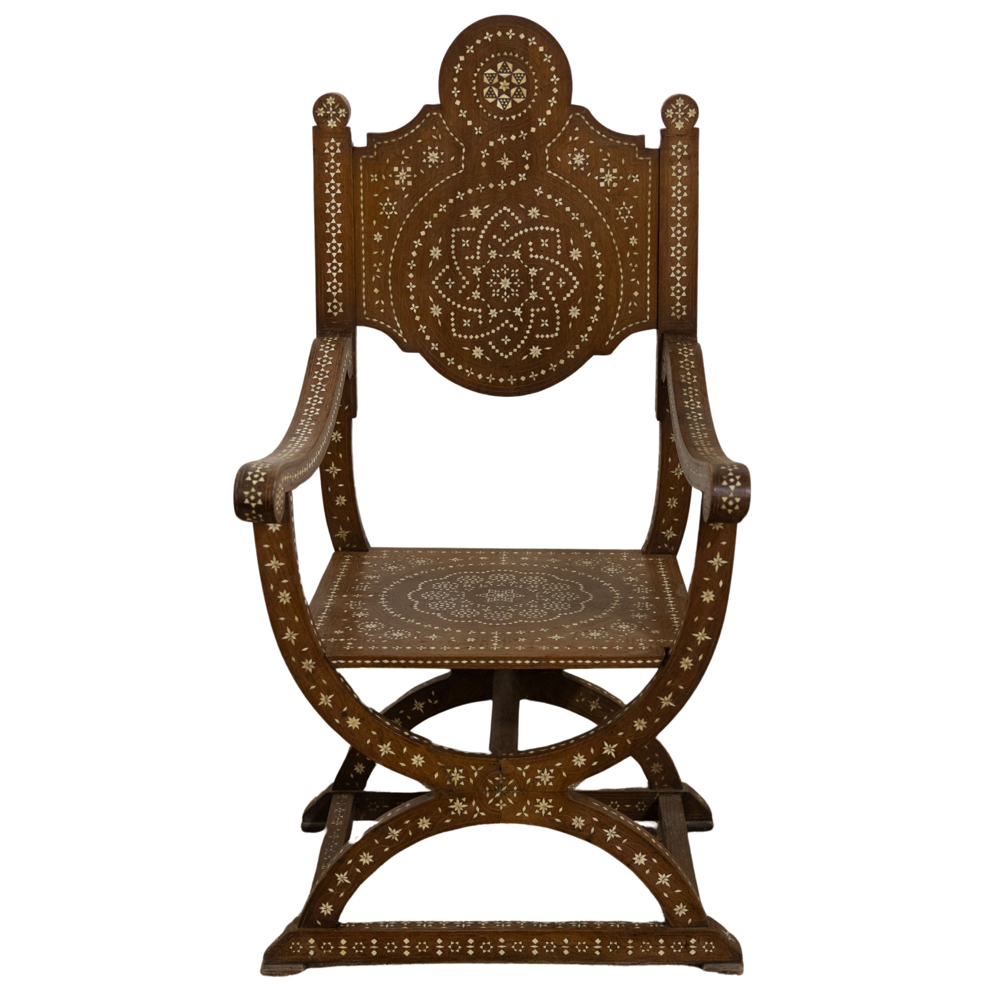 Marquetry Armchair from Florence