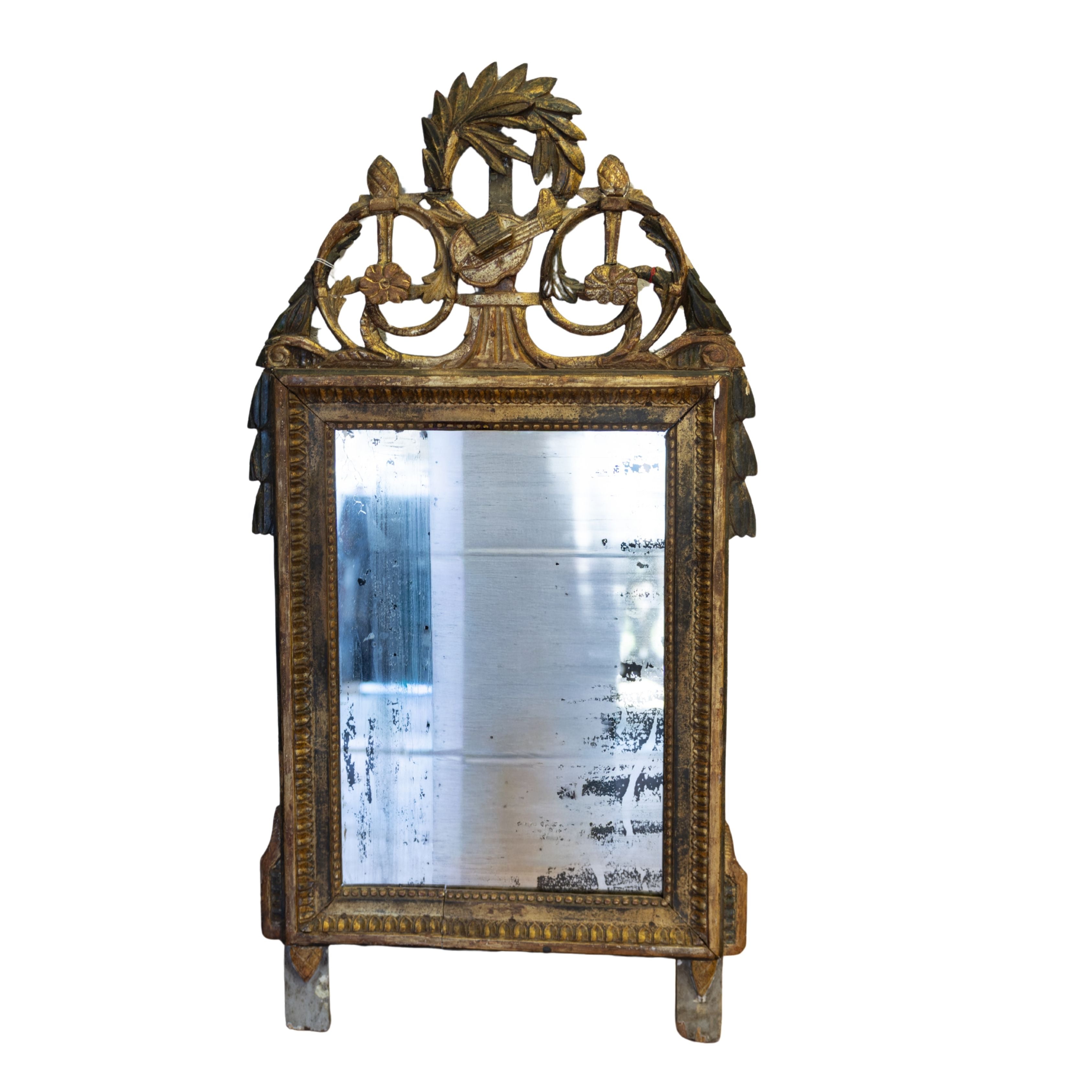 Mirror with Lyre 43Hx22 - Original Glass