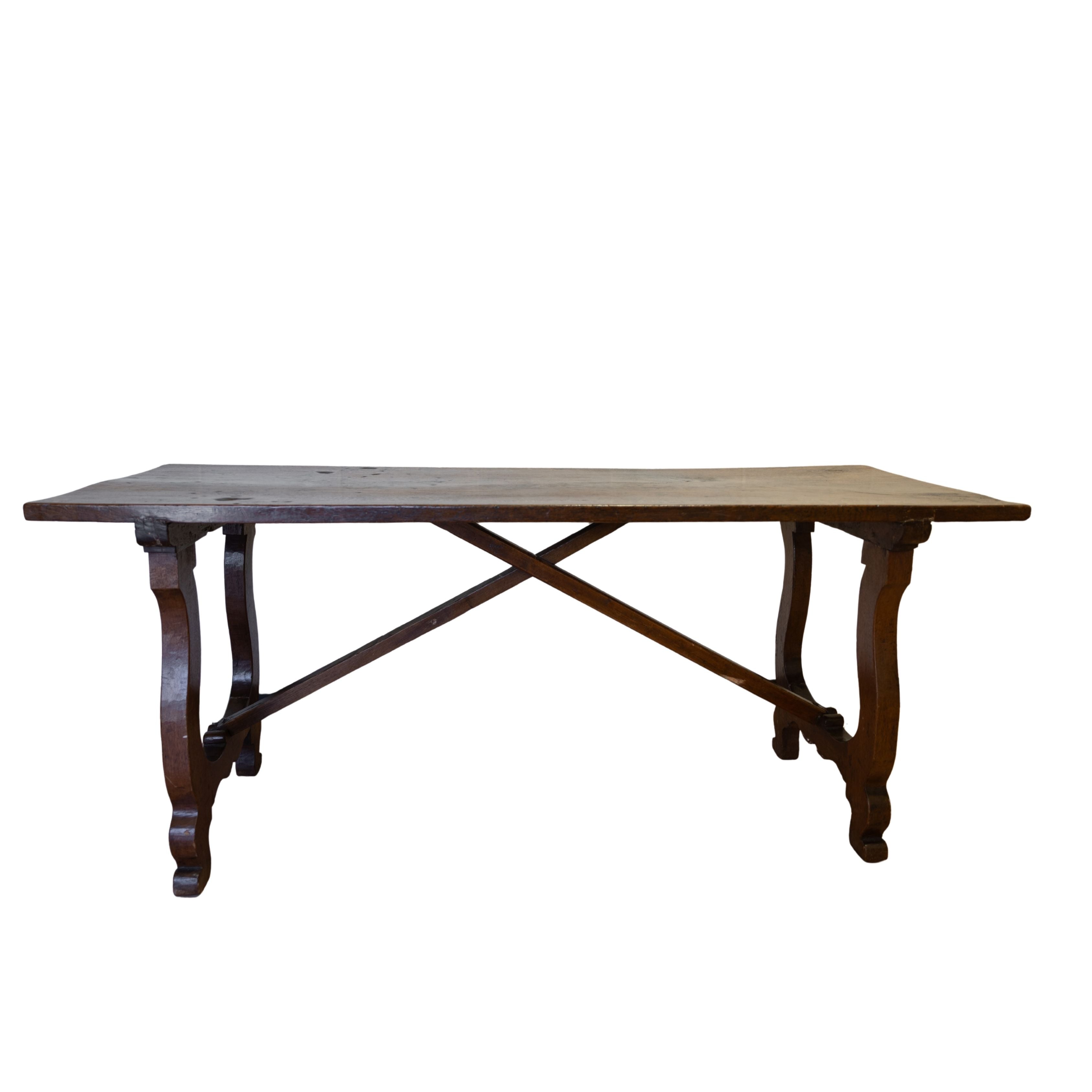 Walnut Console Trestle Table