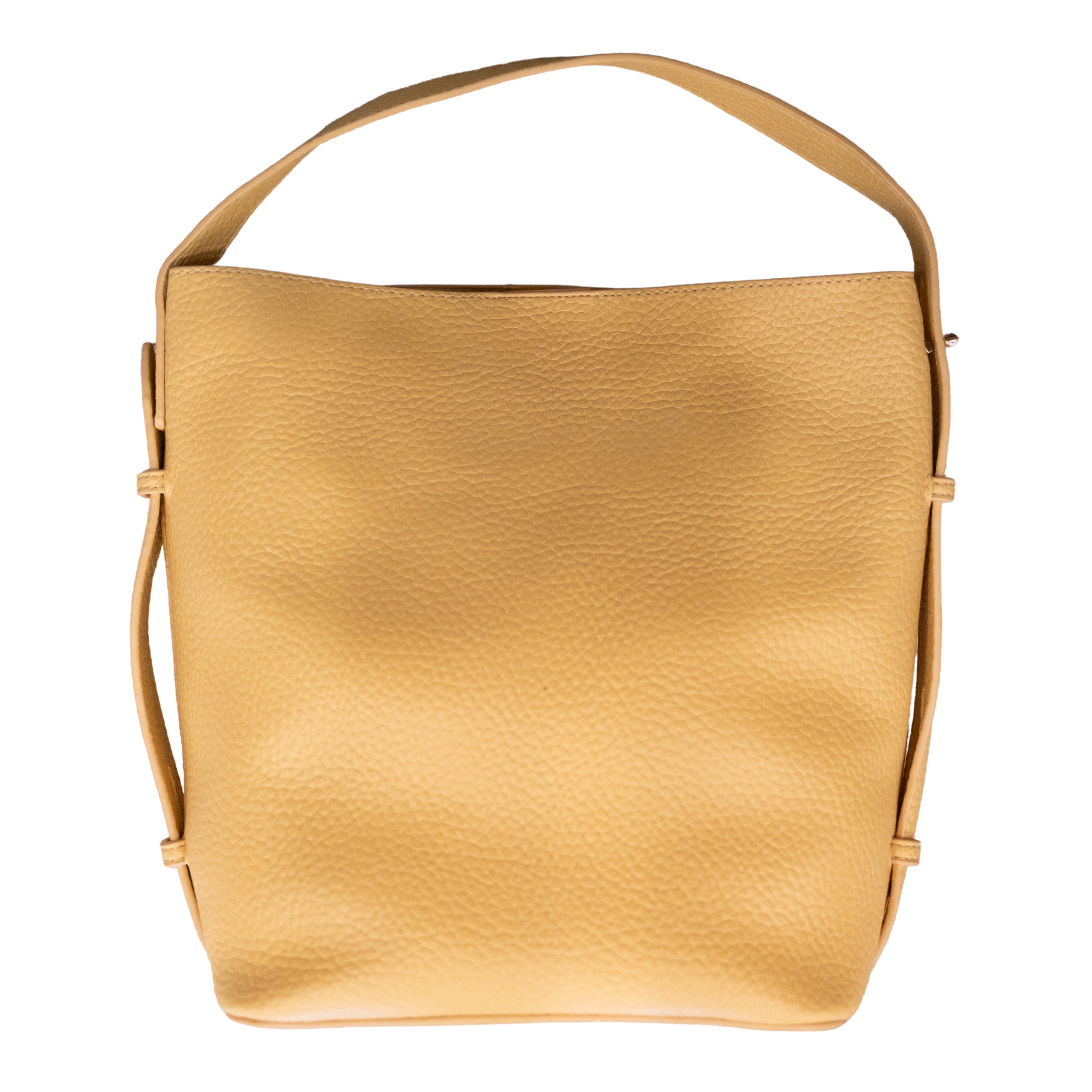 Yellow Faux Leather Shoulder Bag