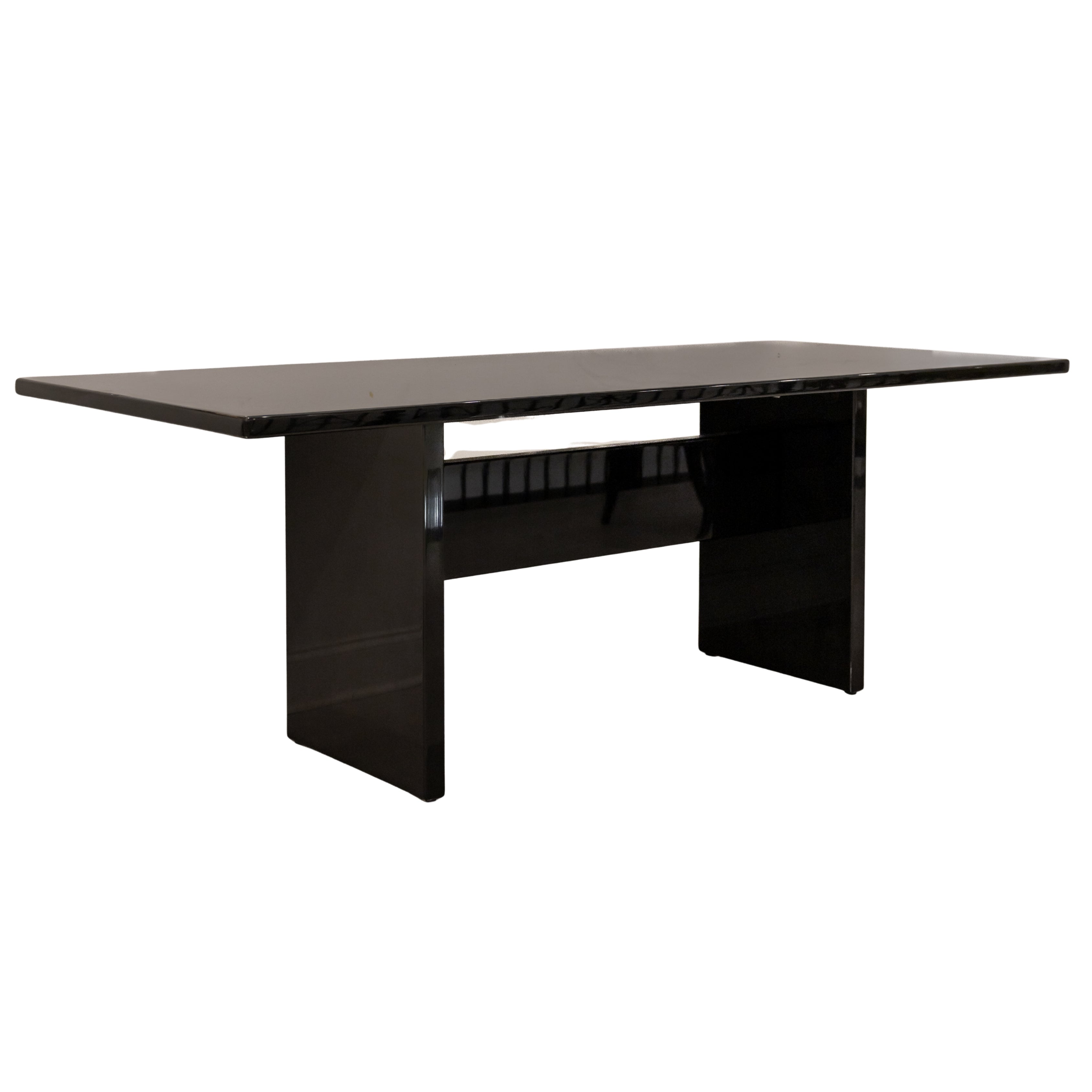Black Lacquered Table 83x35x29.5