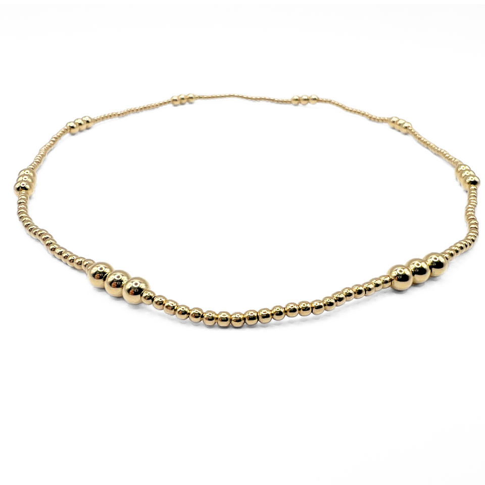 2mm & 4mm 14KGF Necklace