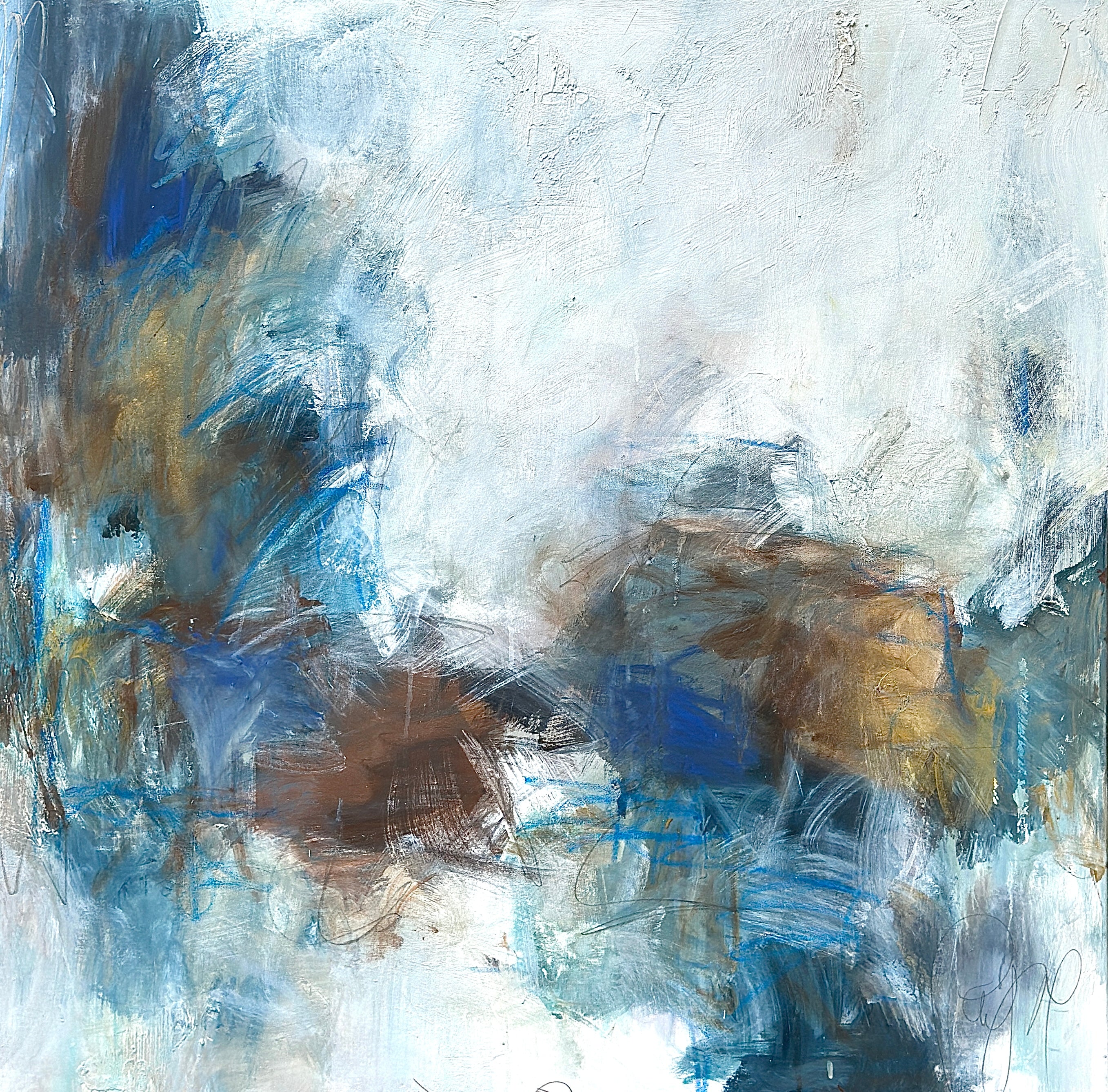 Melissa Payne Baker - Sapphire (40 x 40)