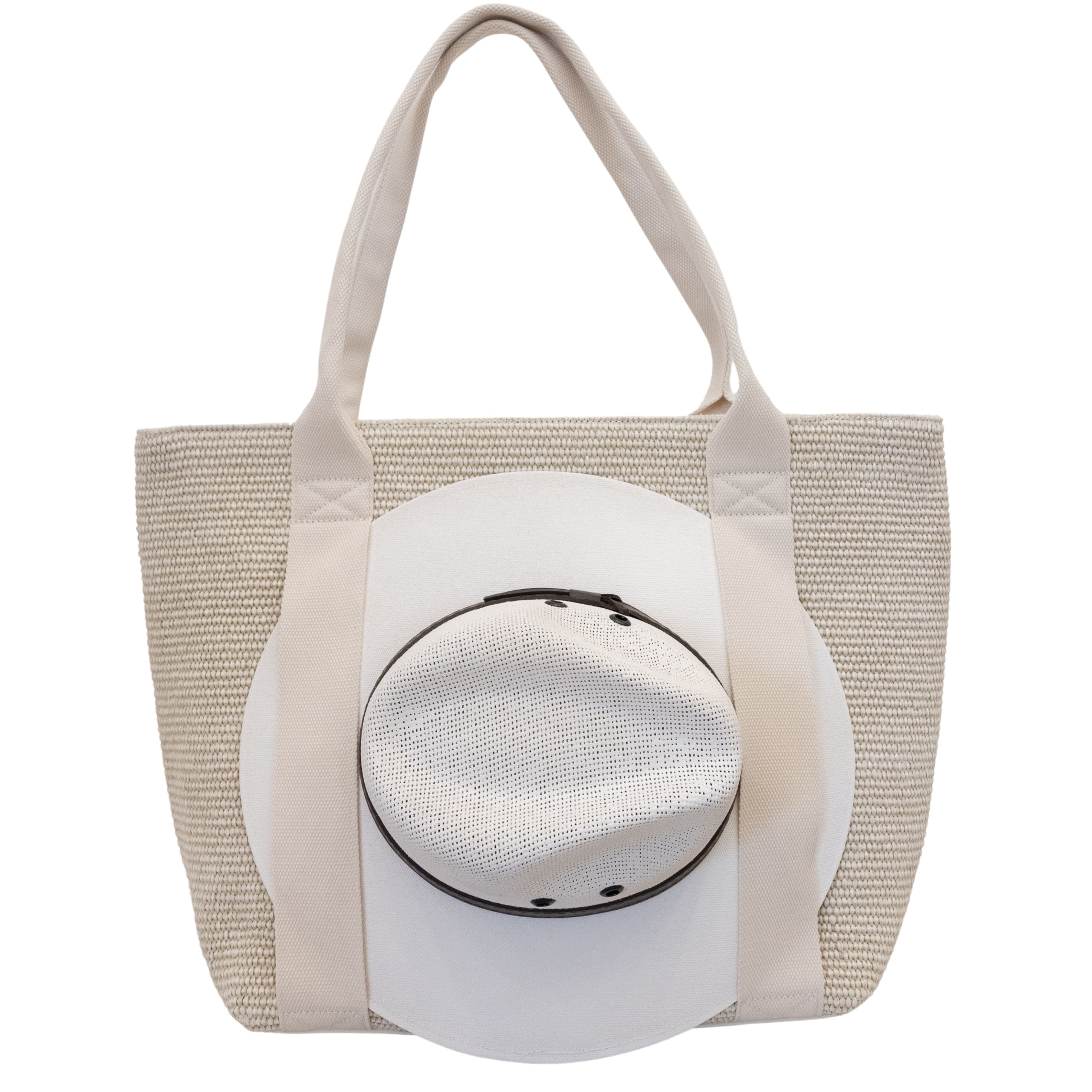 Cream Woven Travel Bag (C)