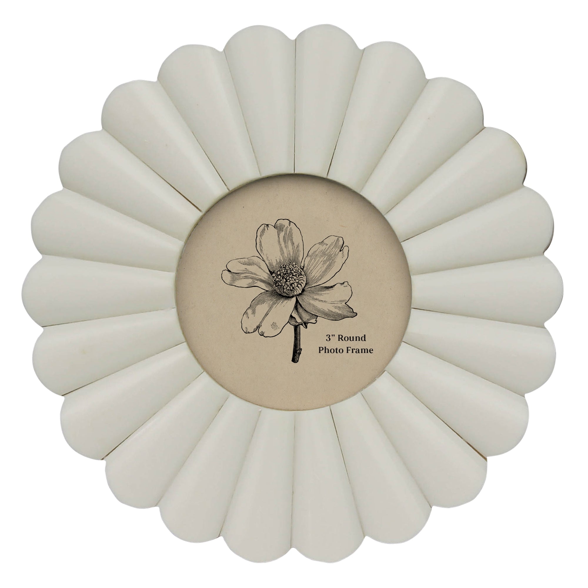 Scalloped Round Frame 3"
