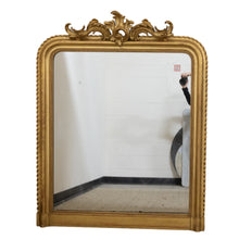 Load image into Gallery viewer, Louis Philippe Mirror with Fronton and Mercury Glass