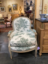 Load image into Gallery viewer, Pair 19th C Toile Armchairs