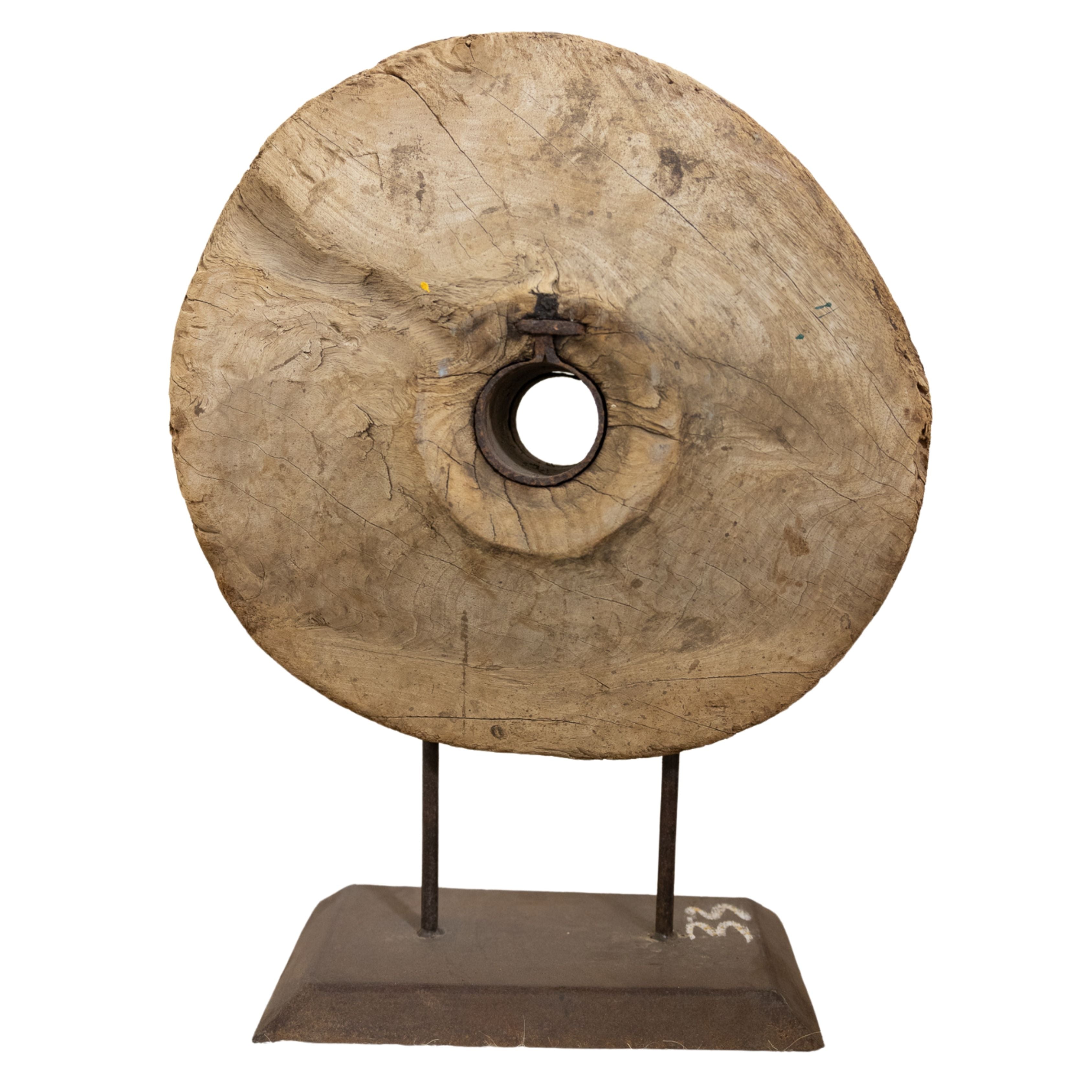 Wooden Wheel on Stand