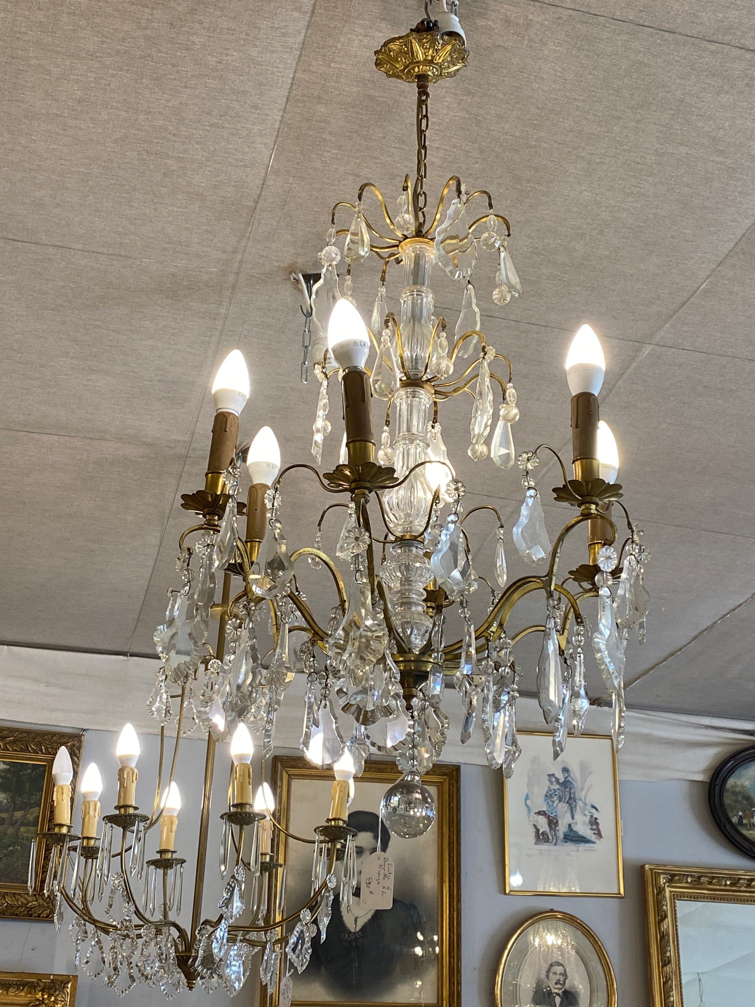 Chandelier, "Cage" style