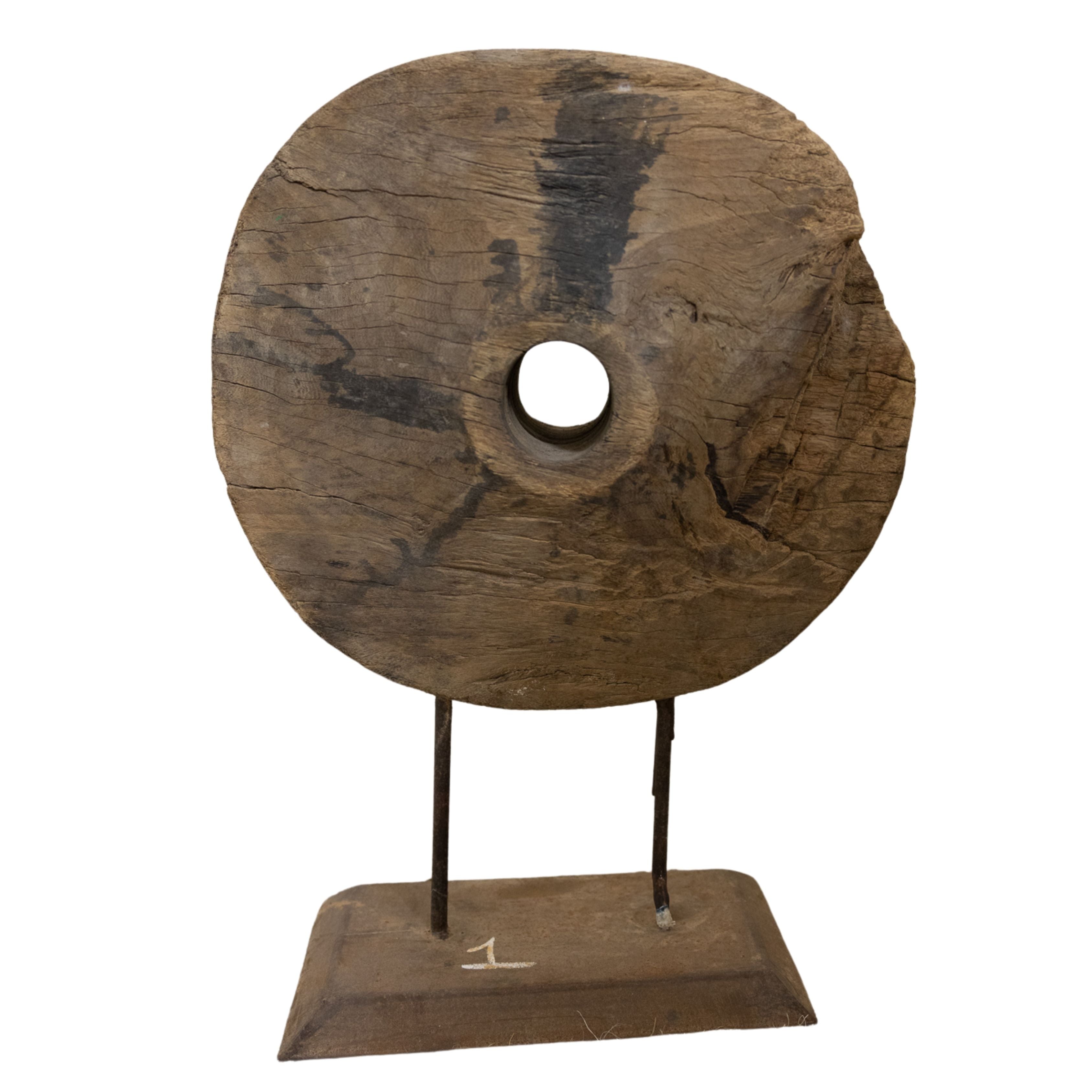 Wooden Wheel on Stand