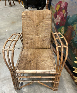 Pair of Vintage Bamboo Italian Armchairs