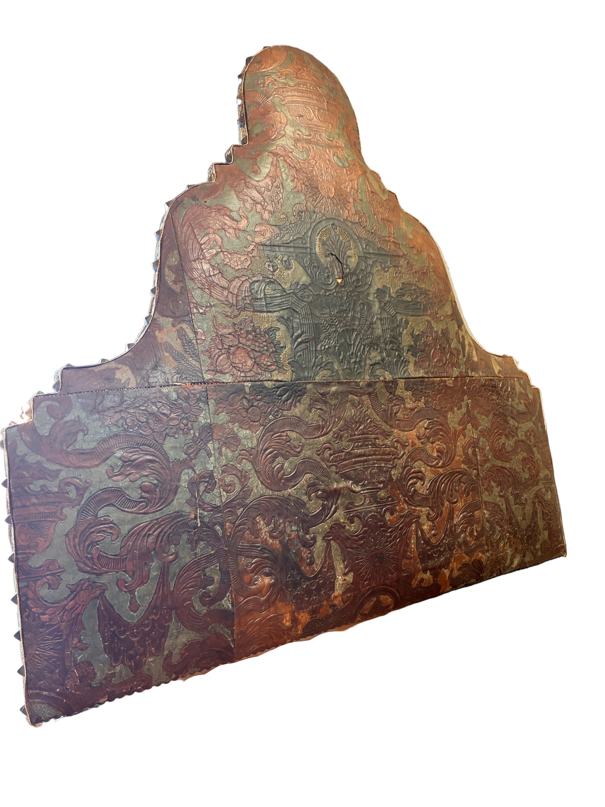 Embossed Leather Tuscan Twin Headboard