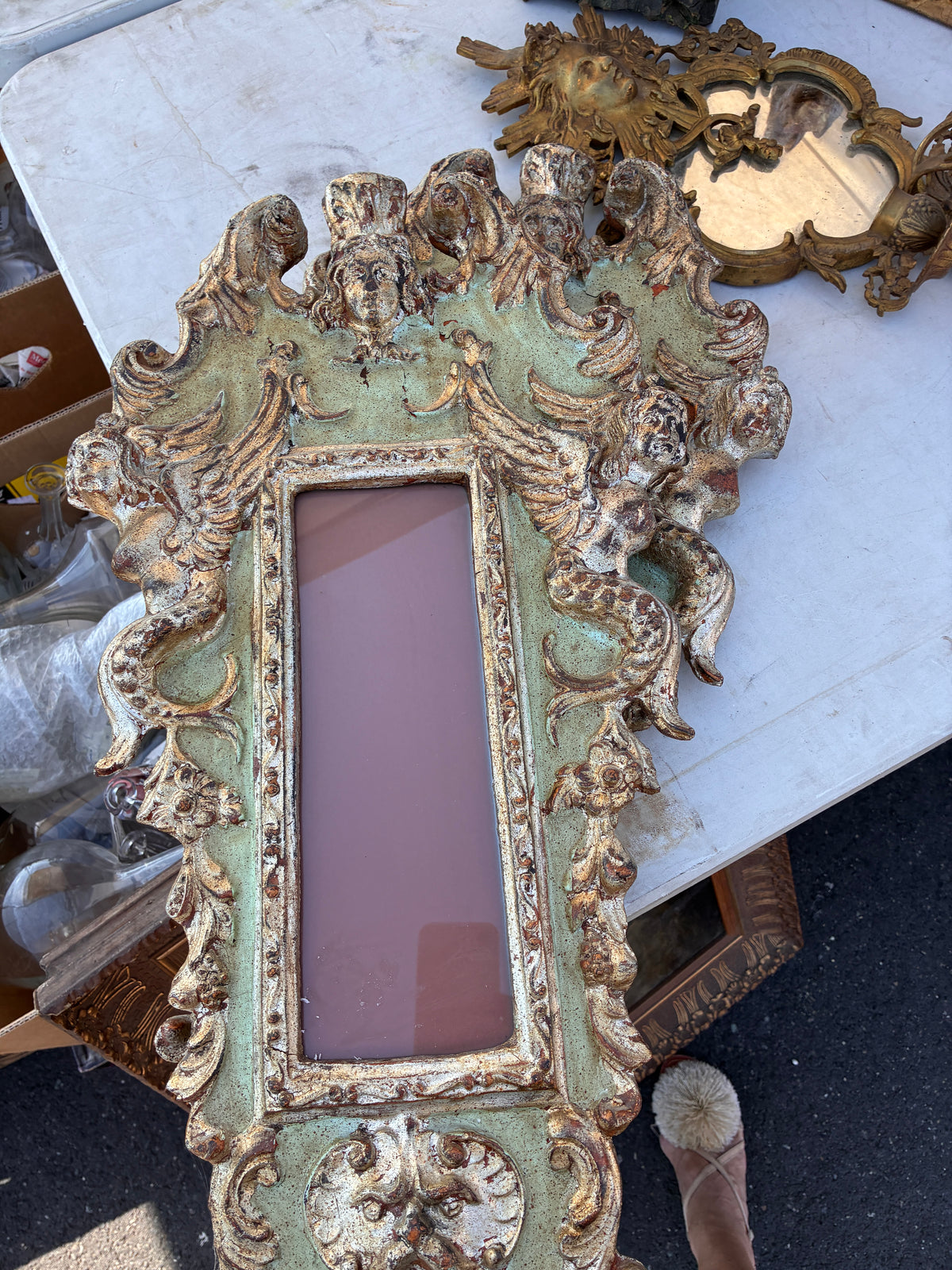 Carved Venetian Painted Frame
