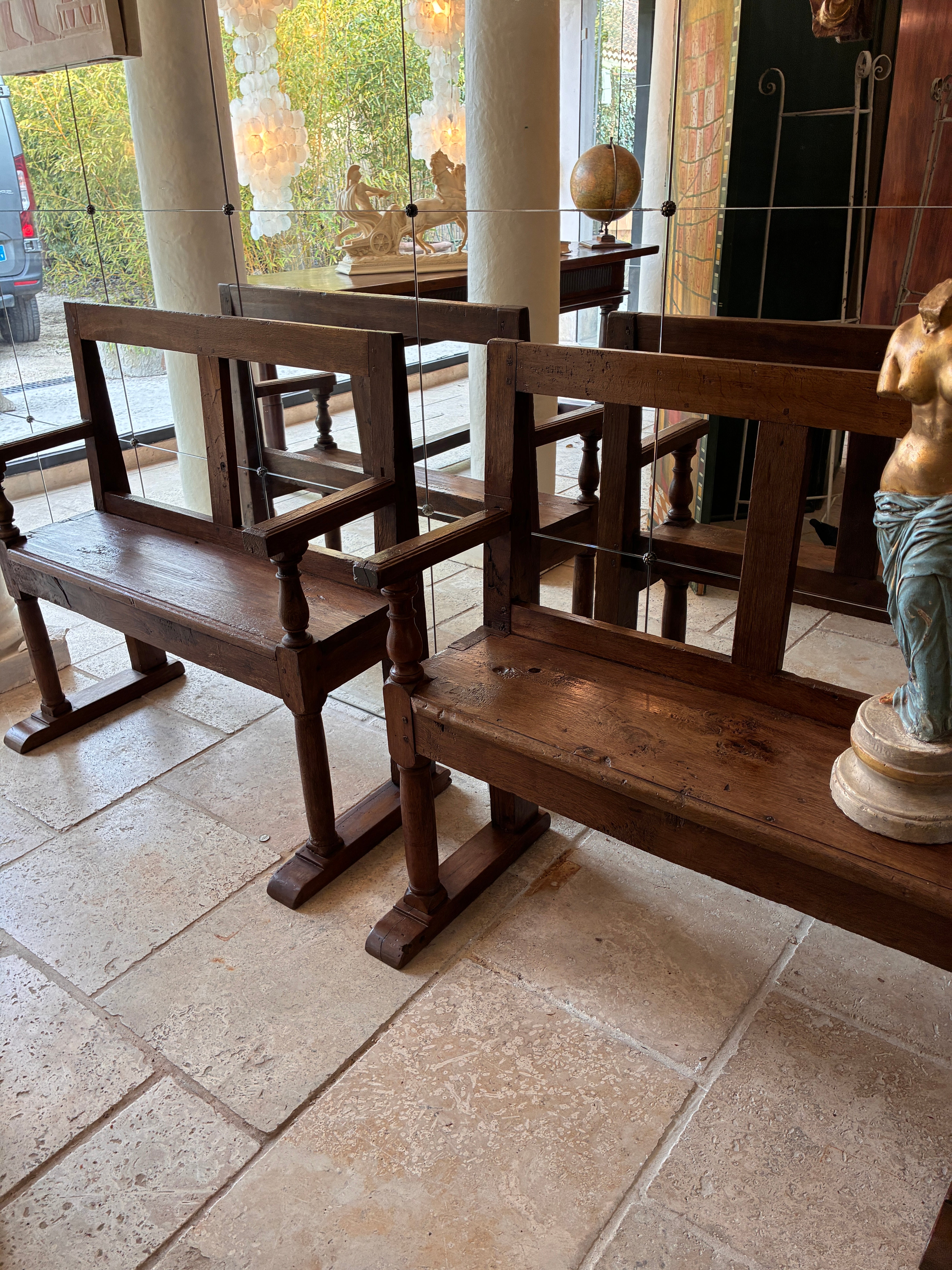 Walnut Bench from Chateau de Marseillac