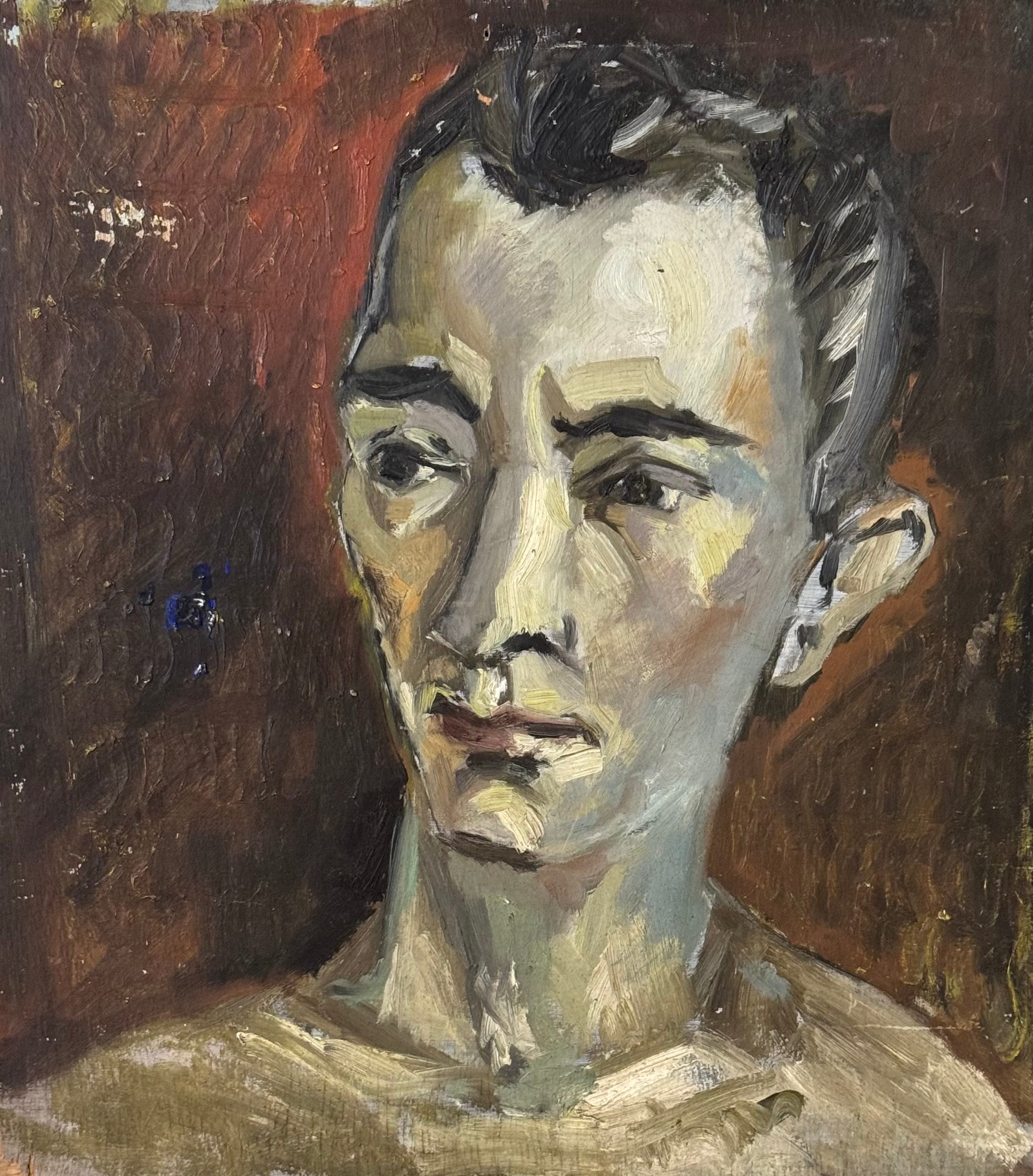 Heritage - Portrait of Dark Haired Monsieur by Francois J. (19.25 x 17.25)
