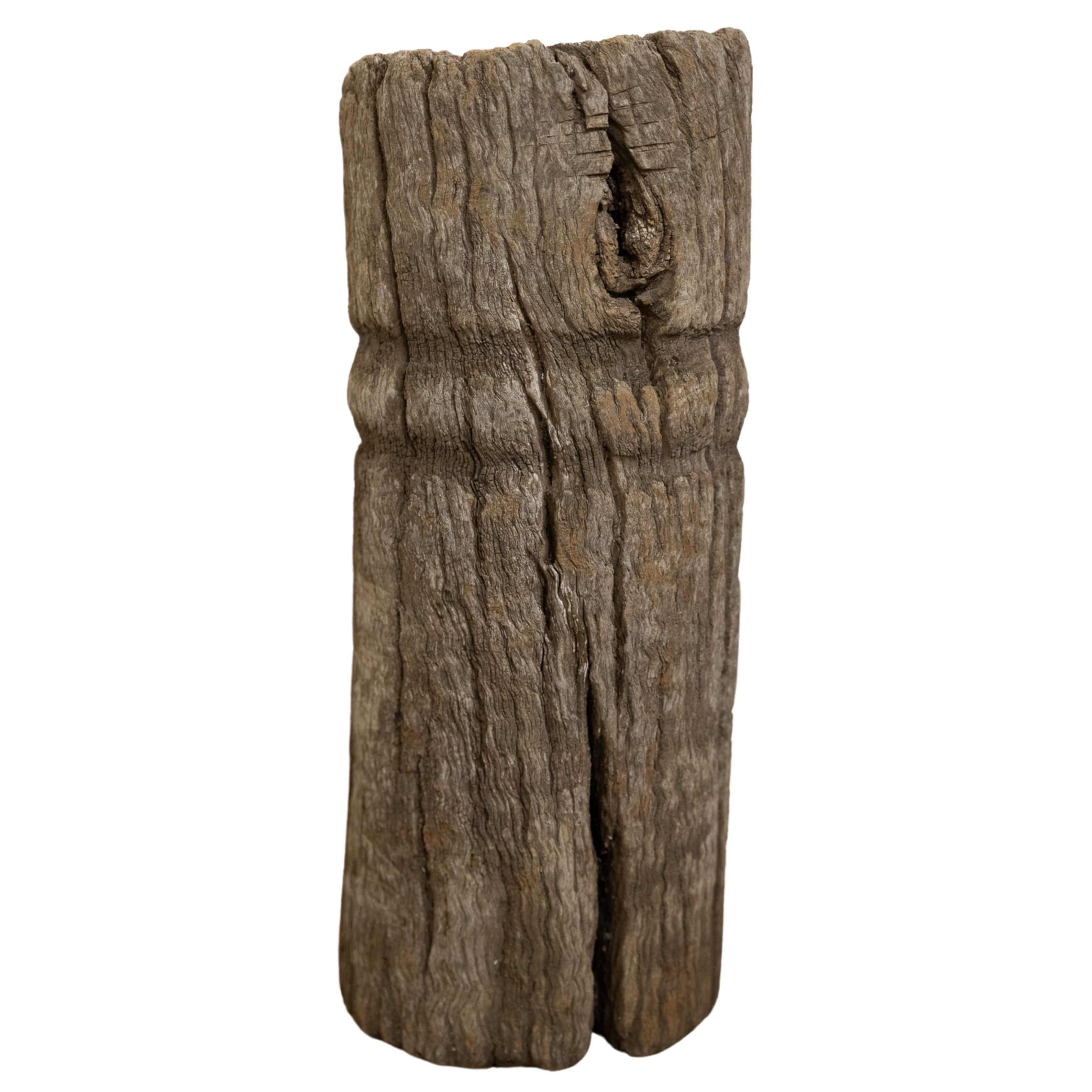 Primitive Wood Vertical Vessel