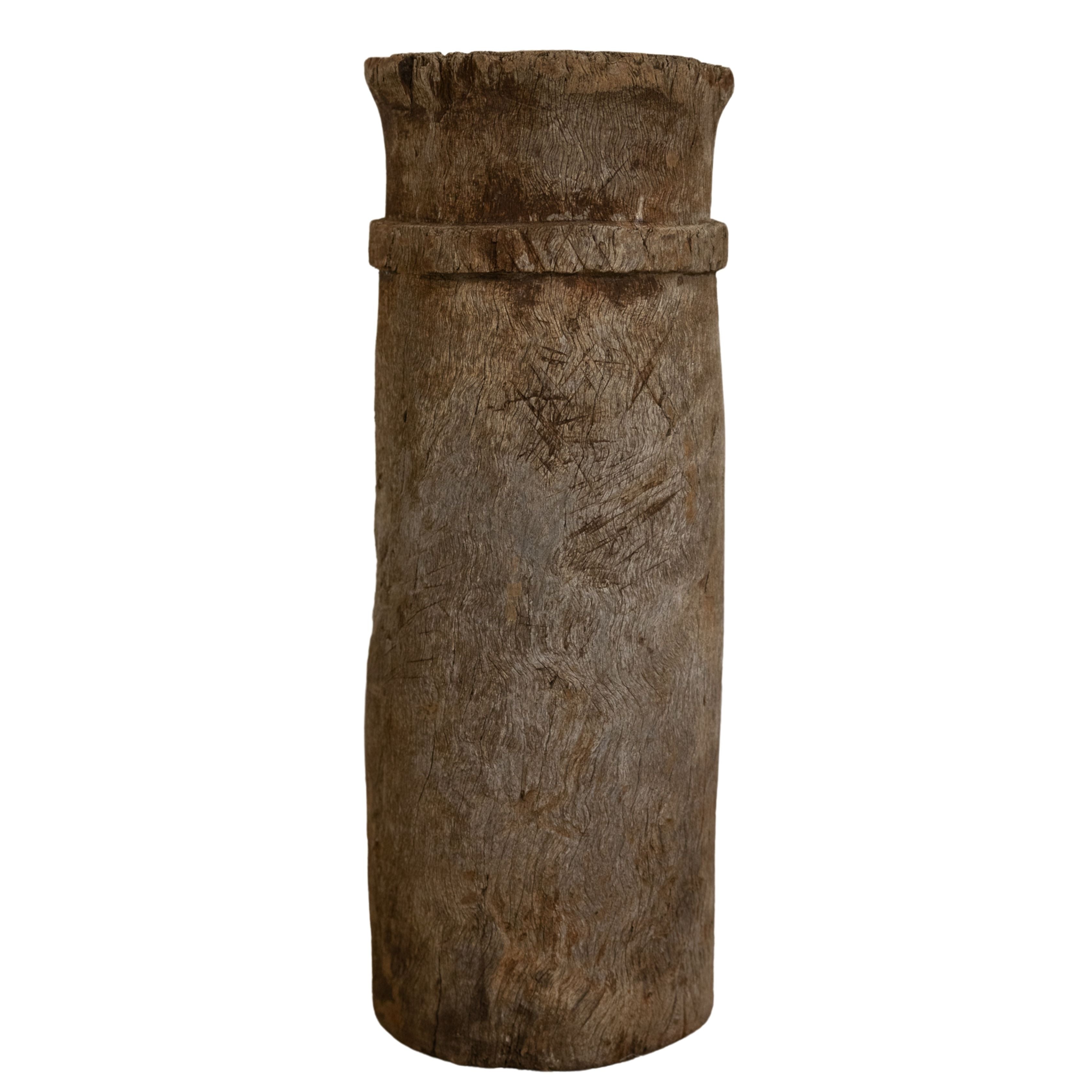 Primitive Wood Vertical Vessel