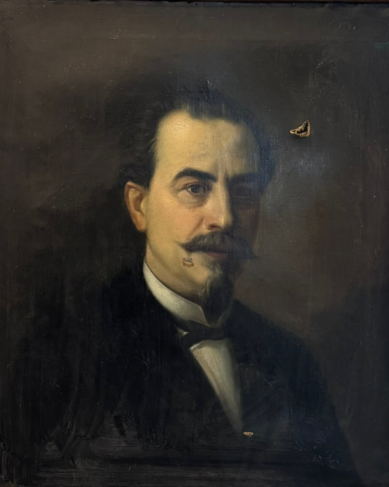 Heritage - Portrait of Gentleman with Mustache (25 x 21)