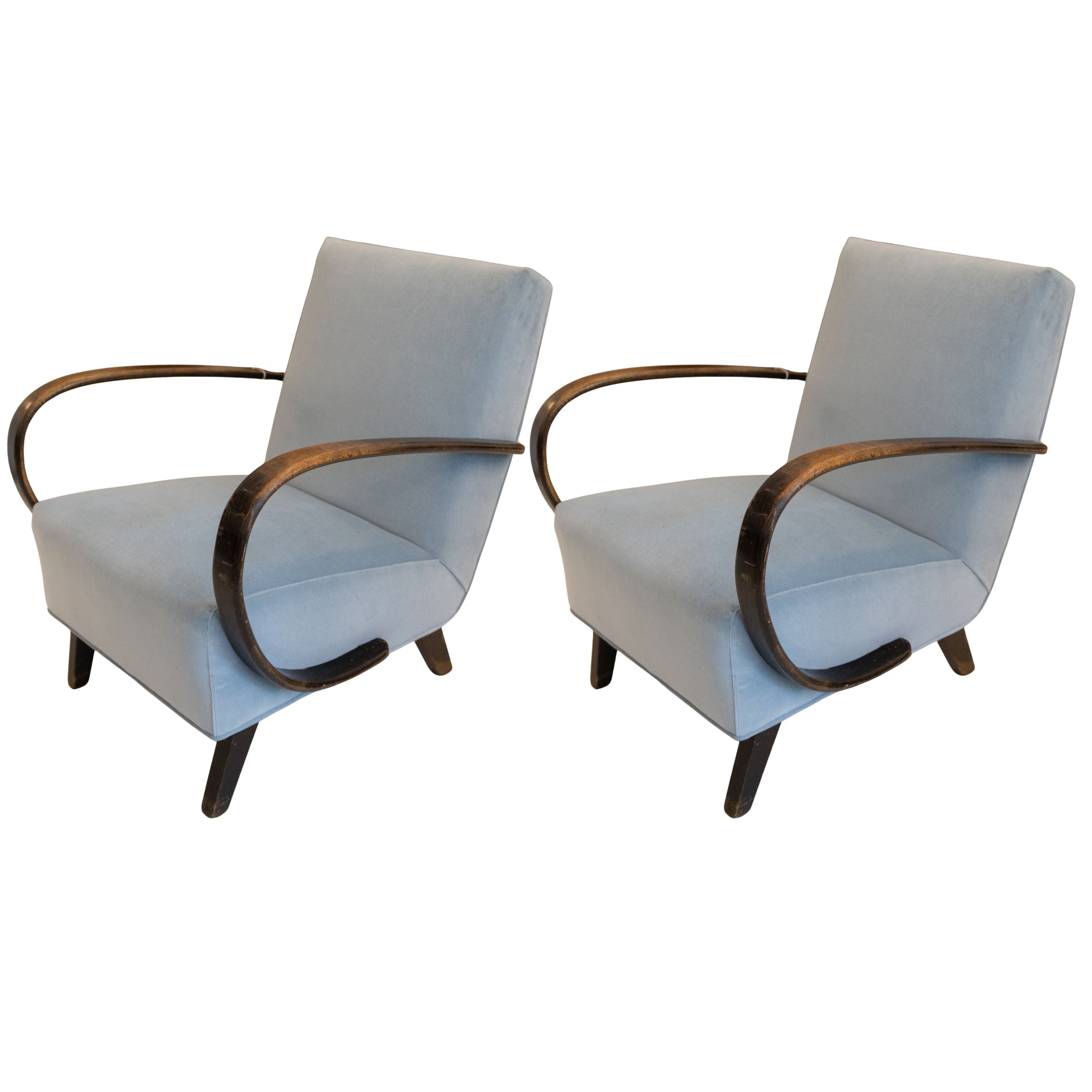 Pair of Halabala-inspired Armchairs
