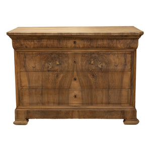 Burled walnut Louis Philippe Commode 51"L