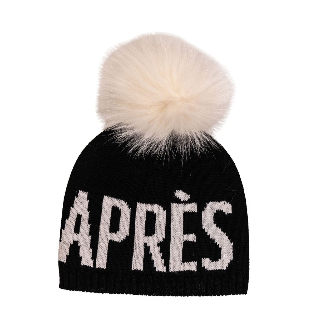 Black Fox Pom Pom Hat