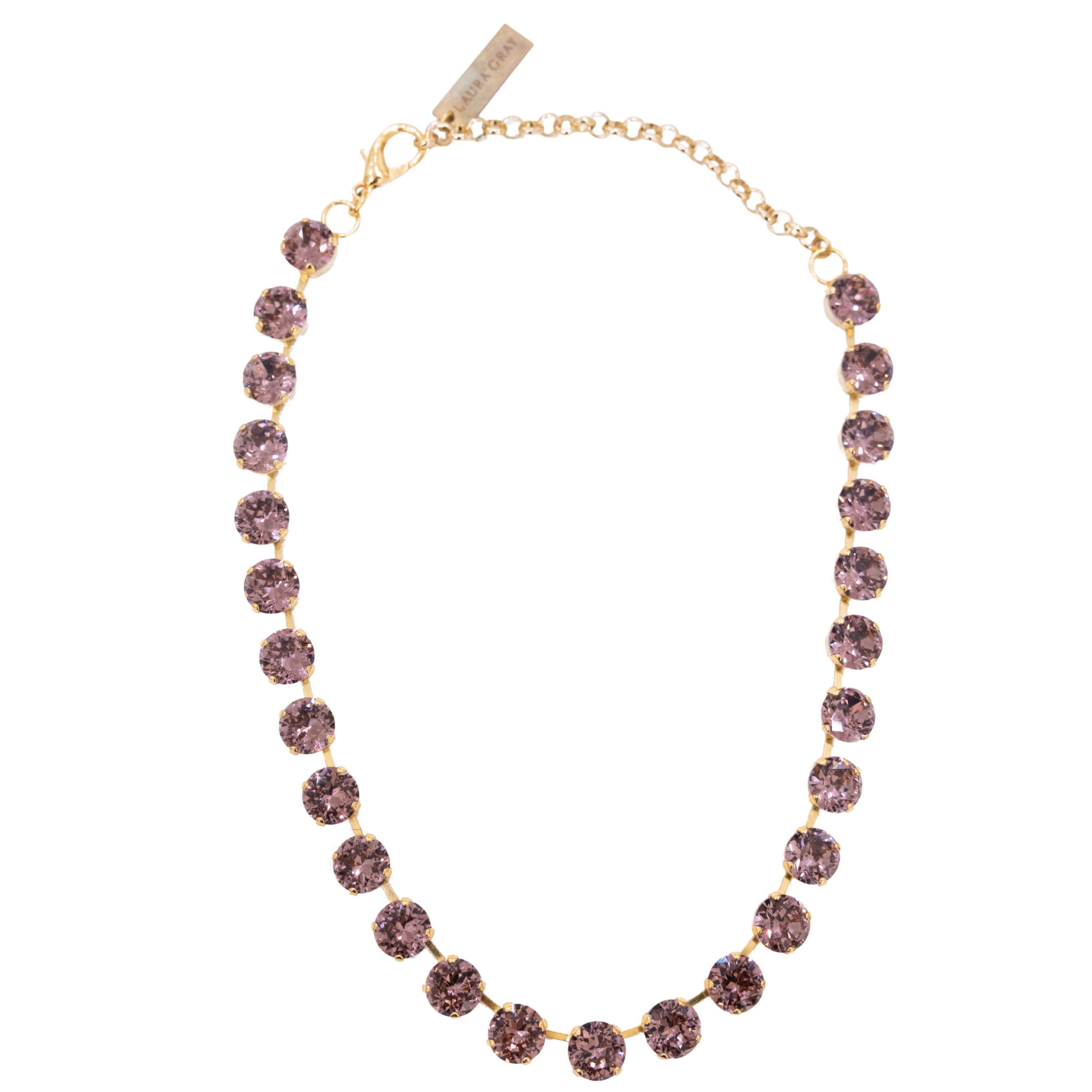 Lavender Crystal Riviera Necklace