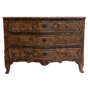 Commode Louis XV style w/ gray marble top