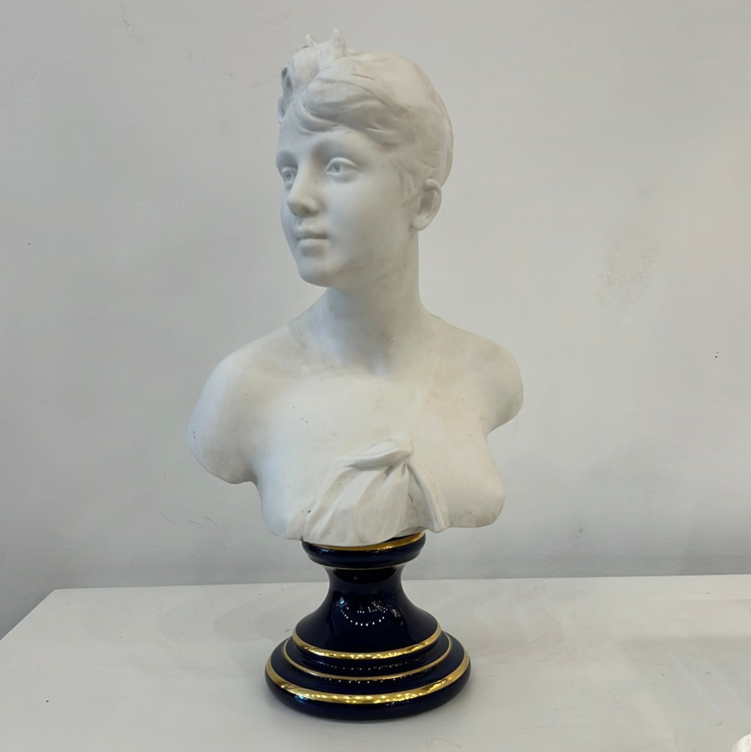 Female Bust on Blue Sevres Base