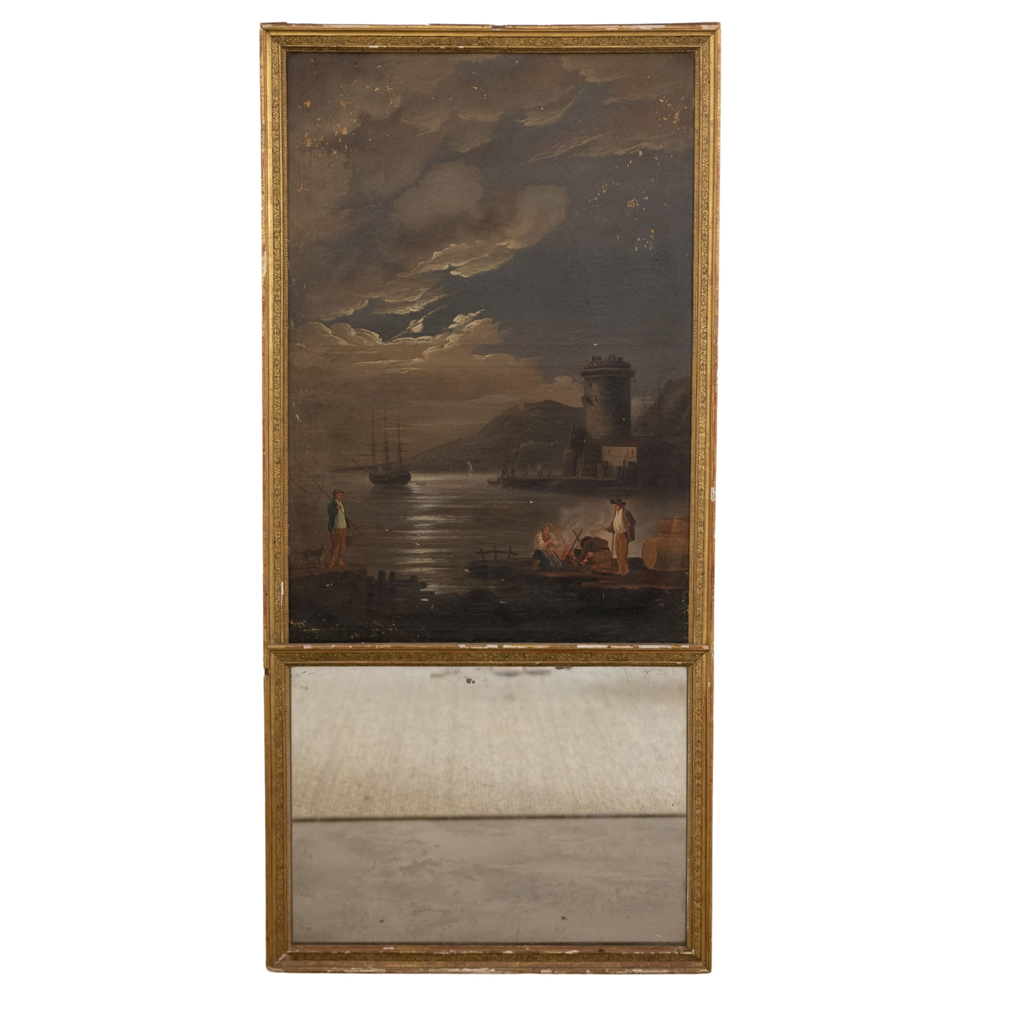Trumeau Distressed 18th C. 62x30