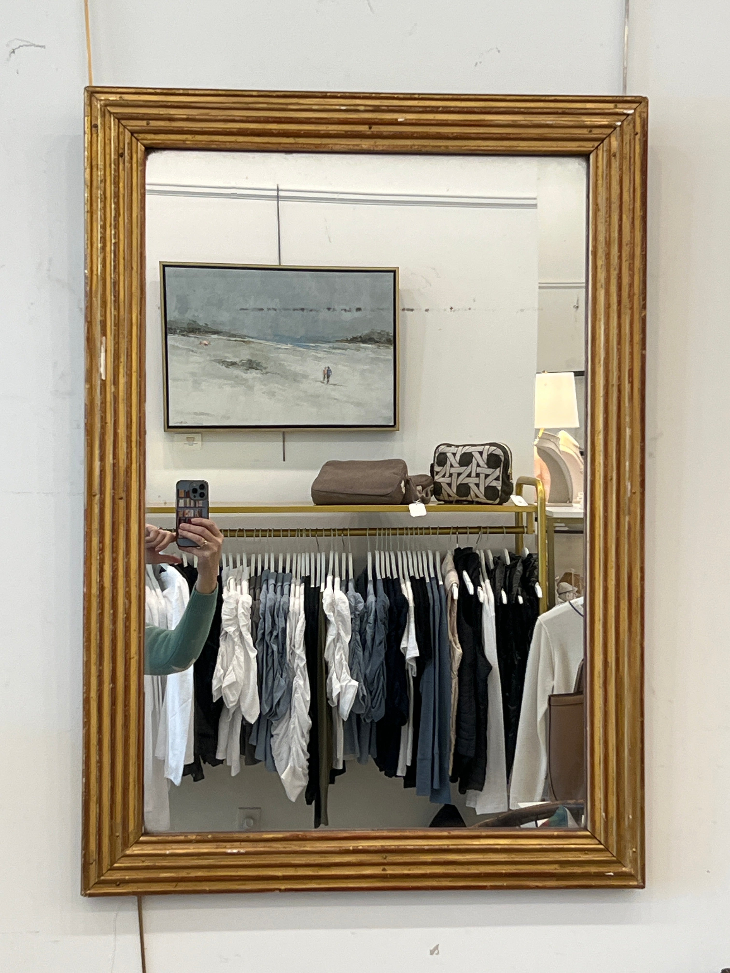 Rectangular Fluted Mirror 35x23