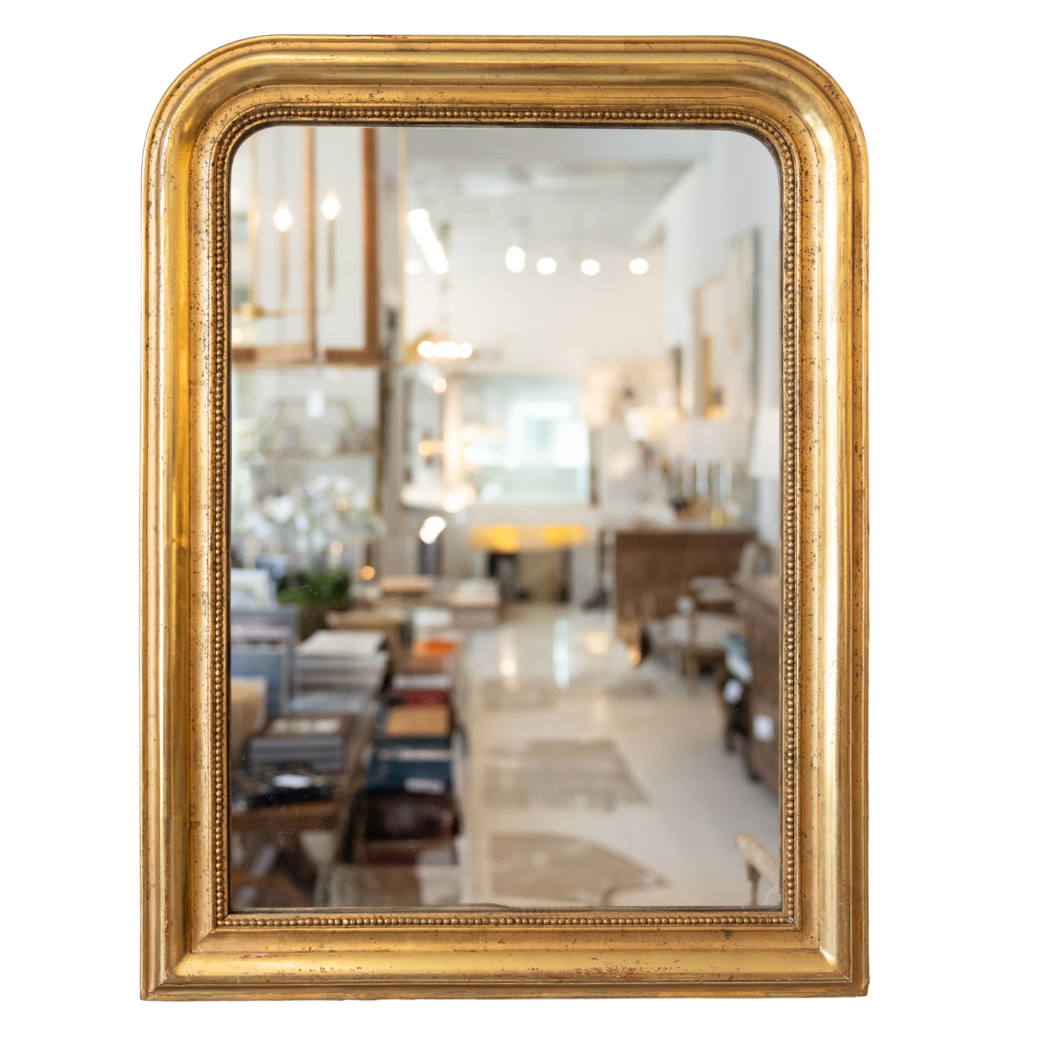 Gold Louis Philippe Beaded Mirror 34x26