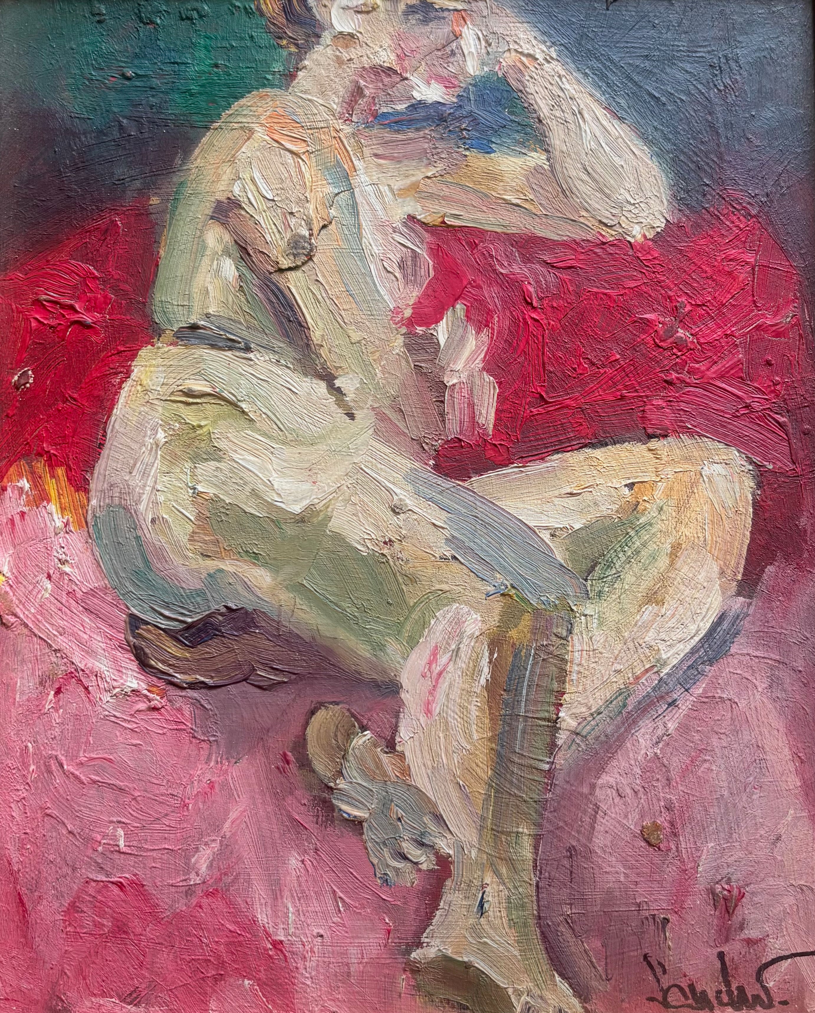 Heritage - Abstracted Nude in Pinks (10 x 8)