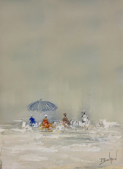 Pascal Bouterin - Au bord de la plage (12.5 x 9.5) - RESERVED