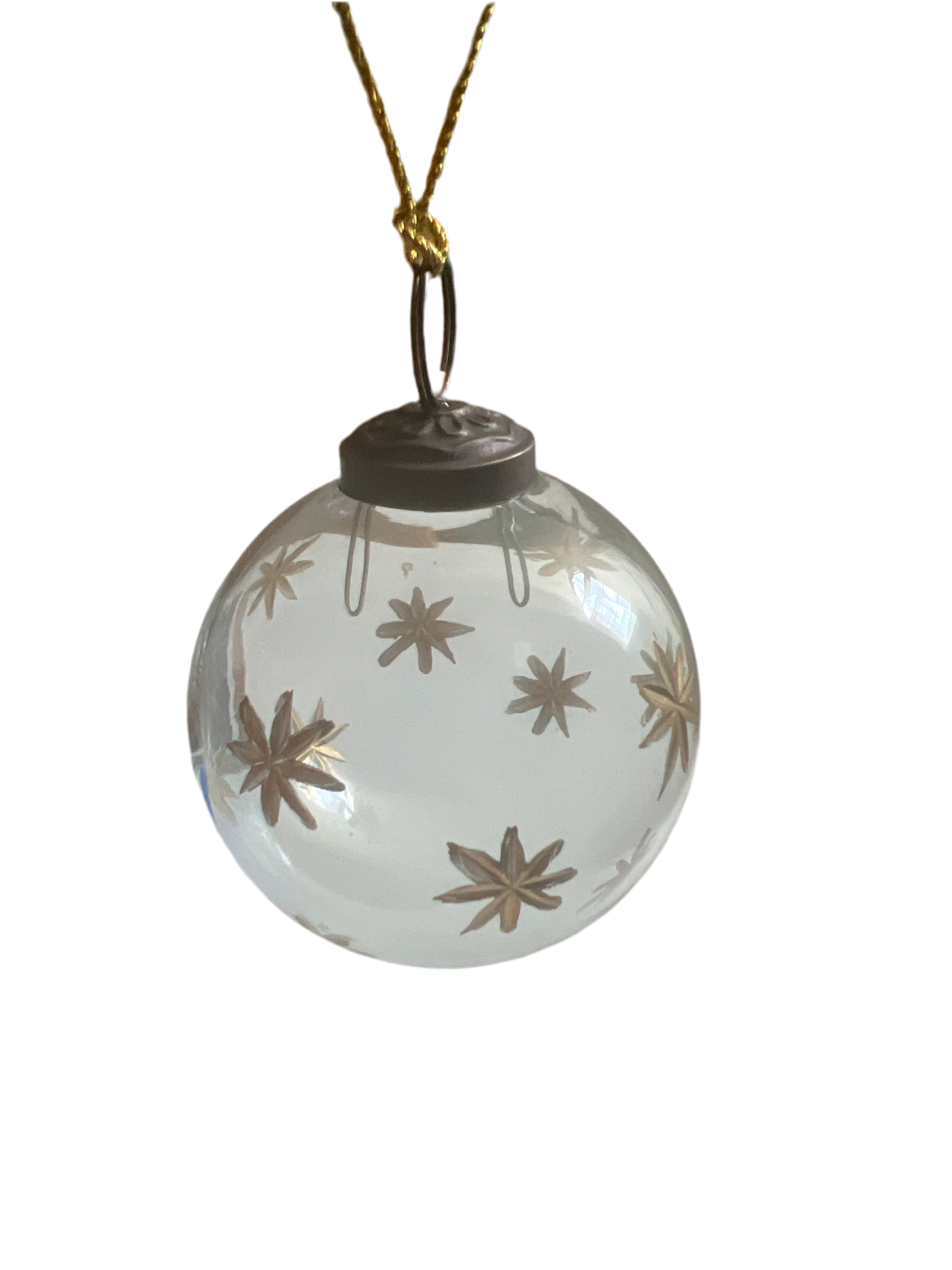 Little Star Etched Glass Ornament
